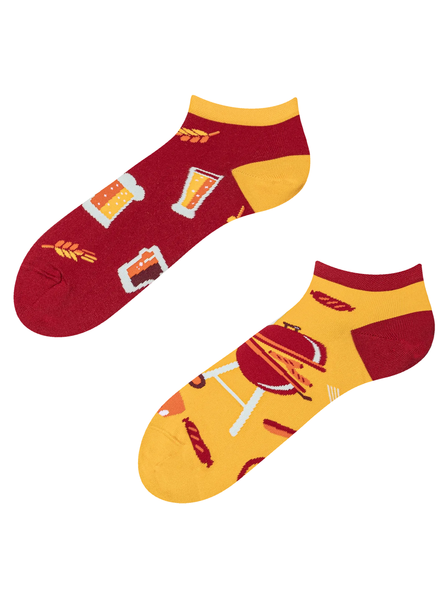 Lustige Knöchelsocken Bier und Barbecue