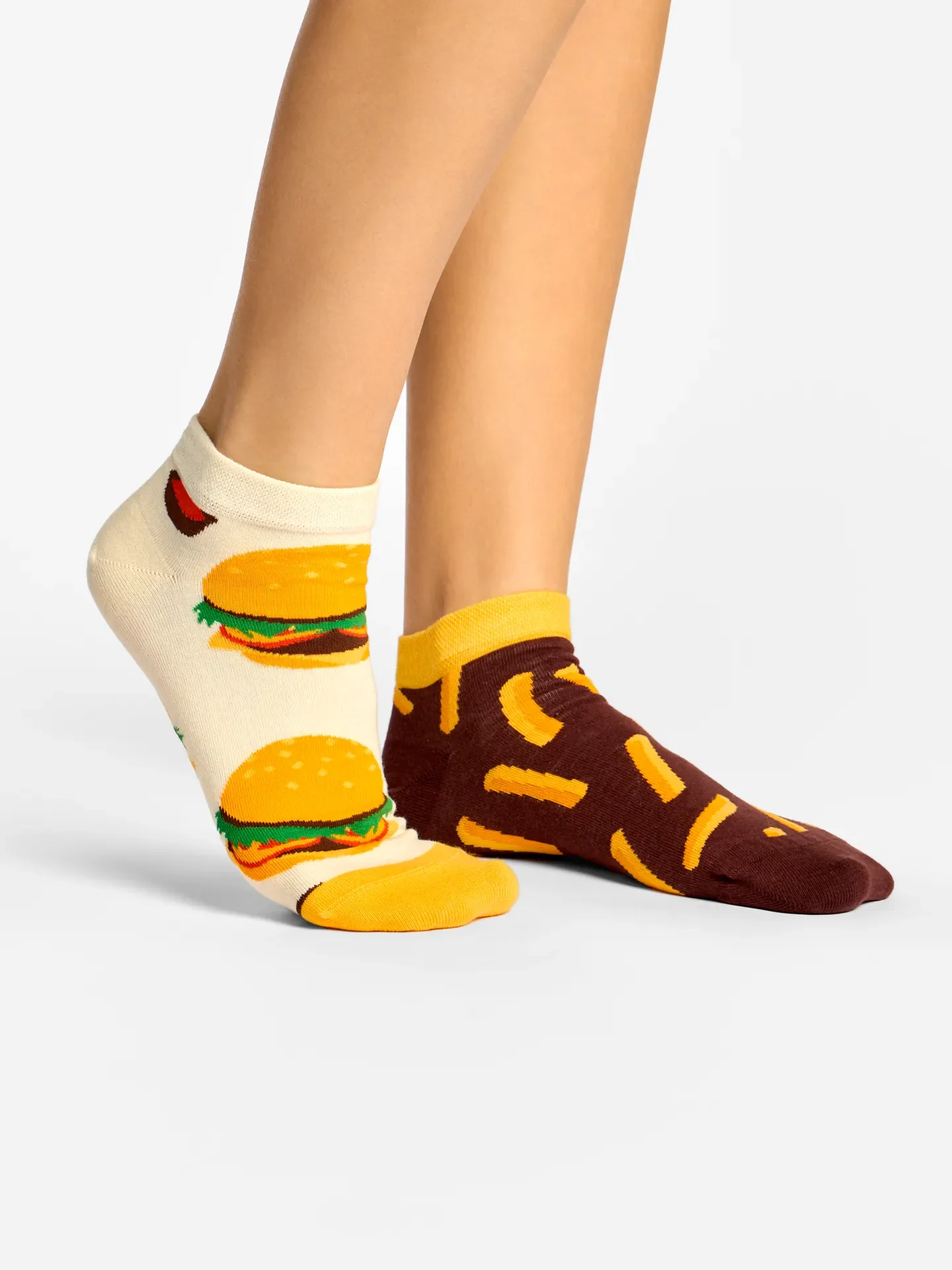 Lustige Knöchelsocken Burger und Pommes Frites - Image 3
