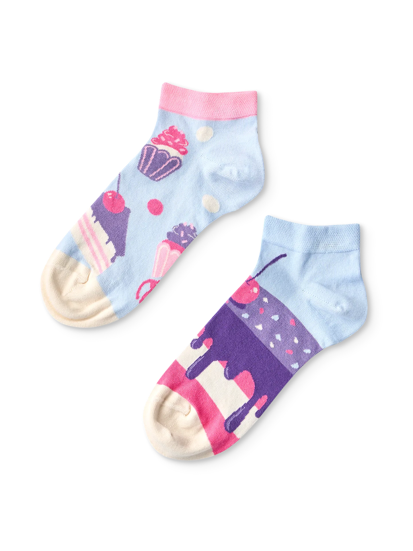 Lustige Knöchelsocken Kirschkuchen