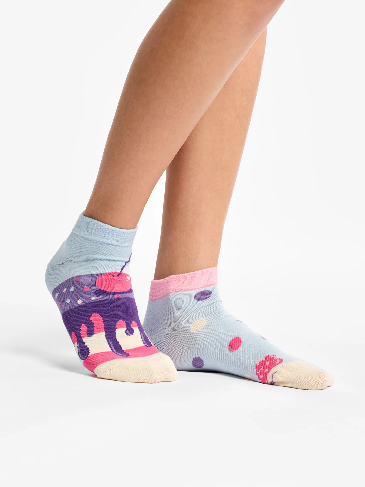 Lustige Knöchelsocken Kirschkuchen - Image 3
