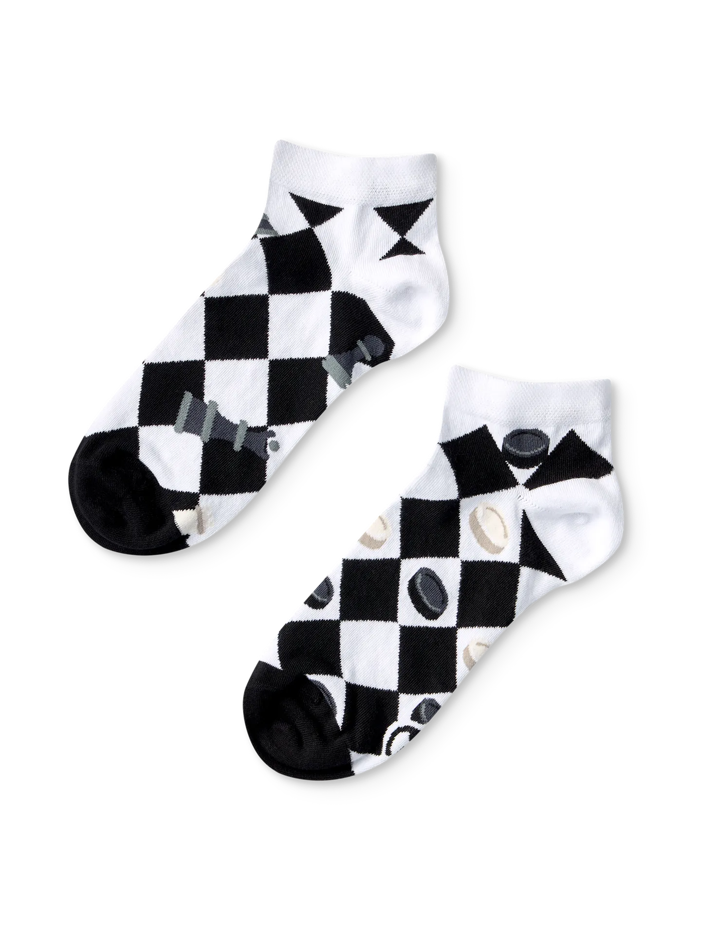 Lustige Knöchelsocken Schach und Dame