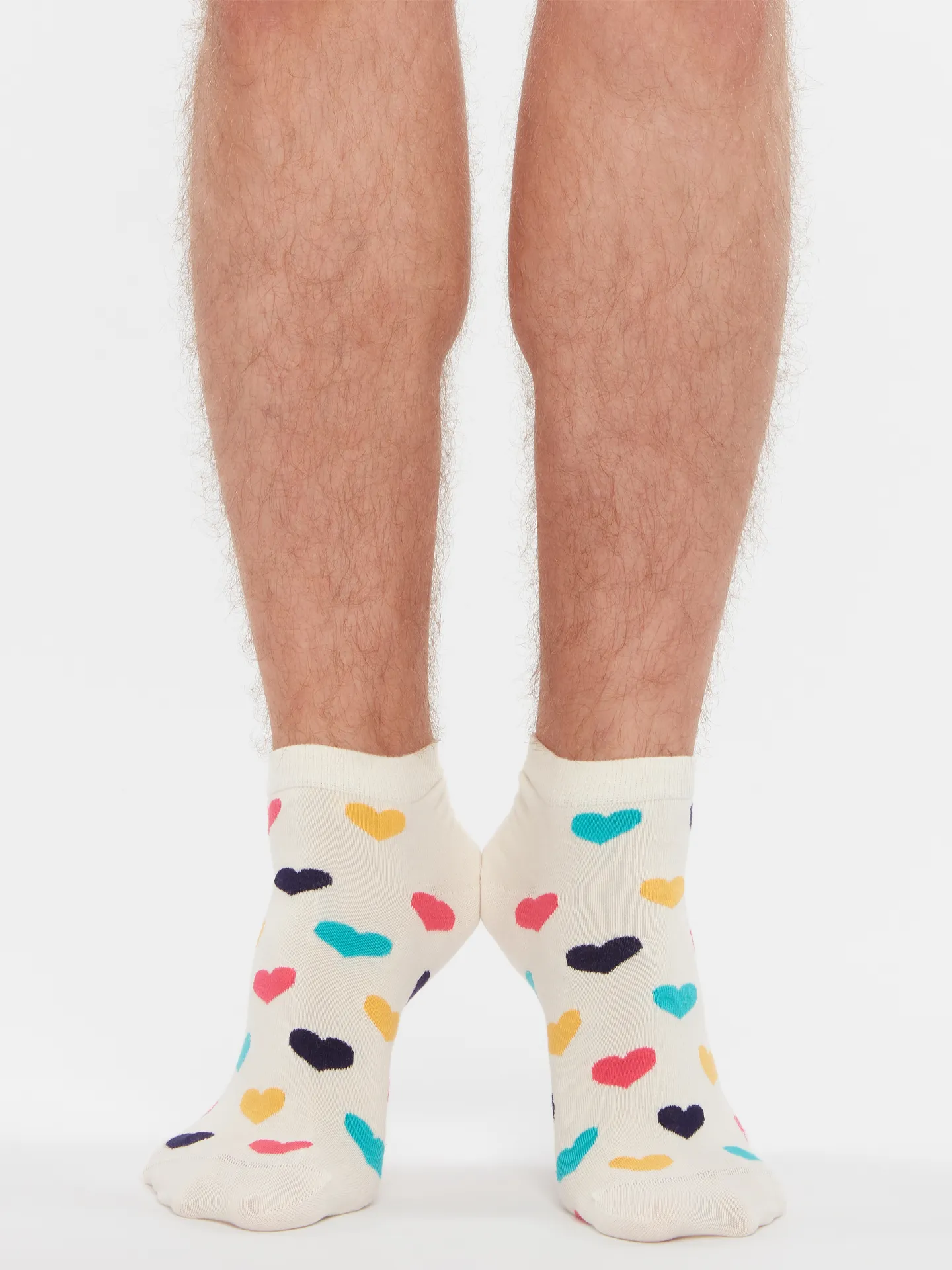 Lustige Knöchelsocken Bunte Herzen - Image 2