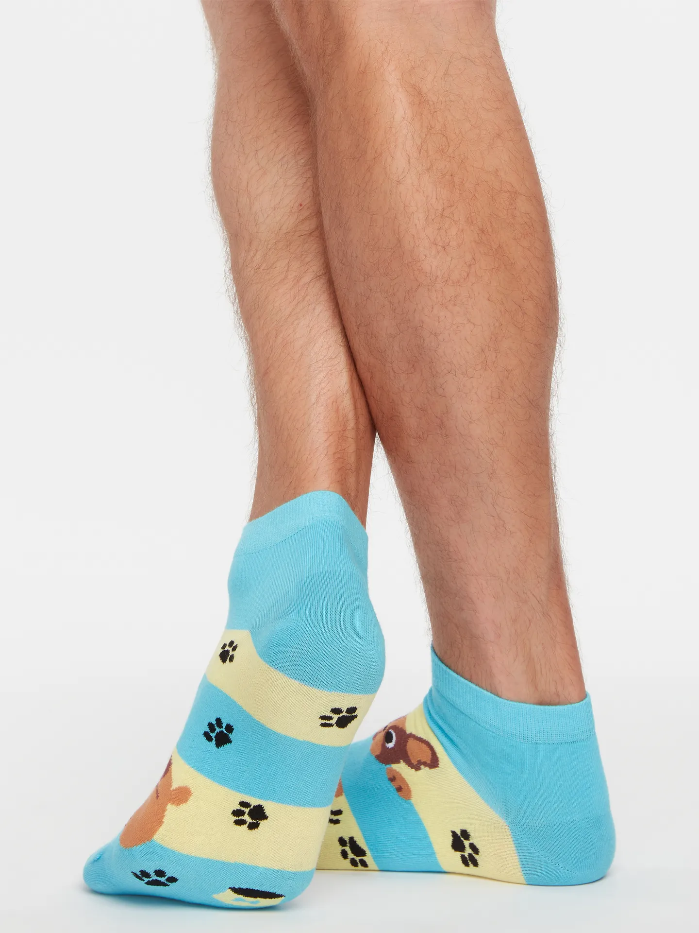 Lustige Knöchelsocken Hunde und Streifen - Image 3
