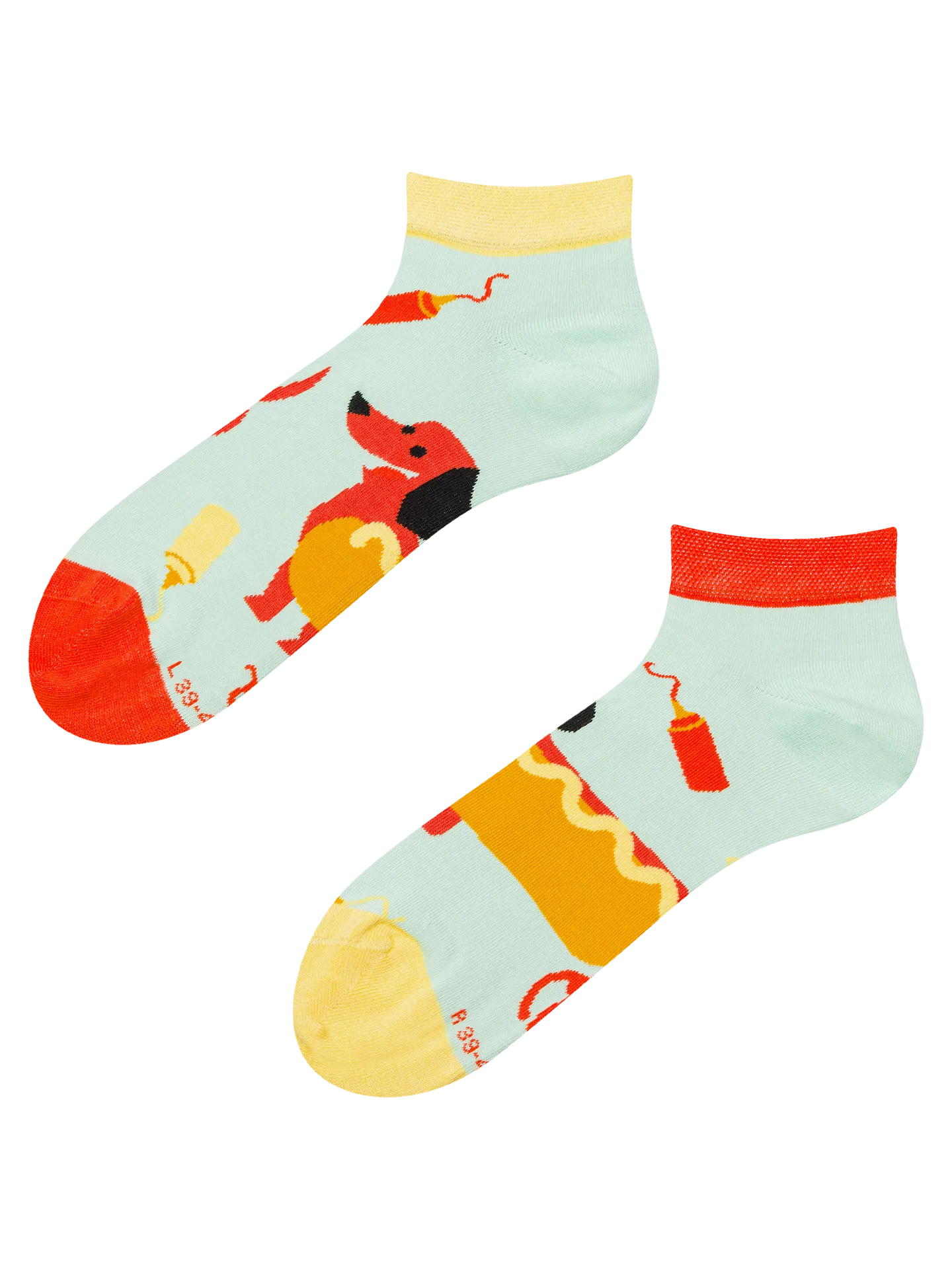 Lustige Knöchelsocken Hotdog