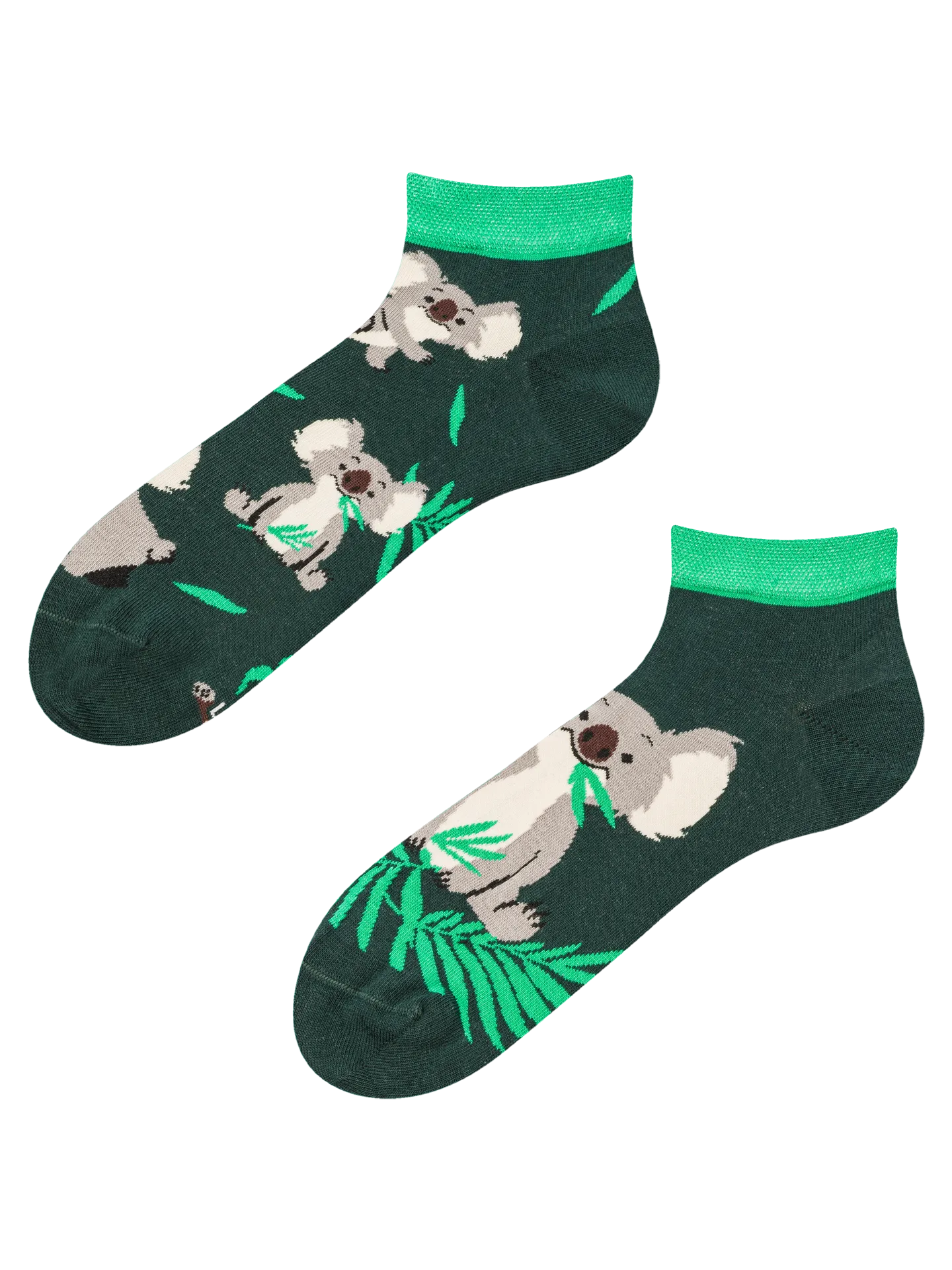 Lustige Knöchelsocken Koala und Blätter