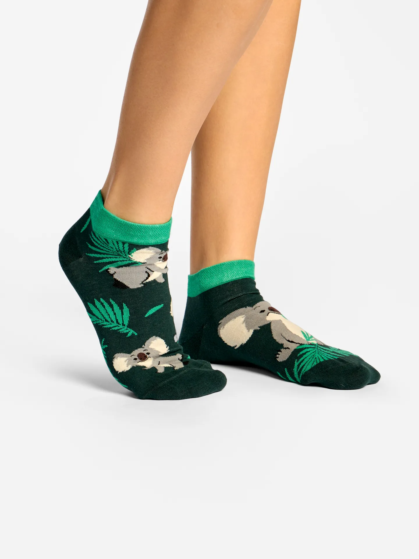 Lustige Knöchelsocken Koala und Blätter - Image 3