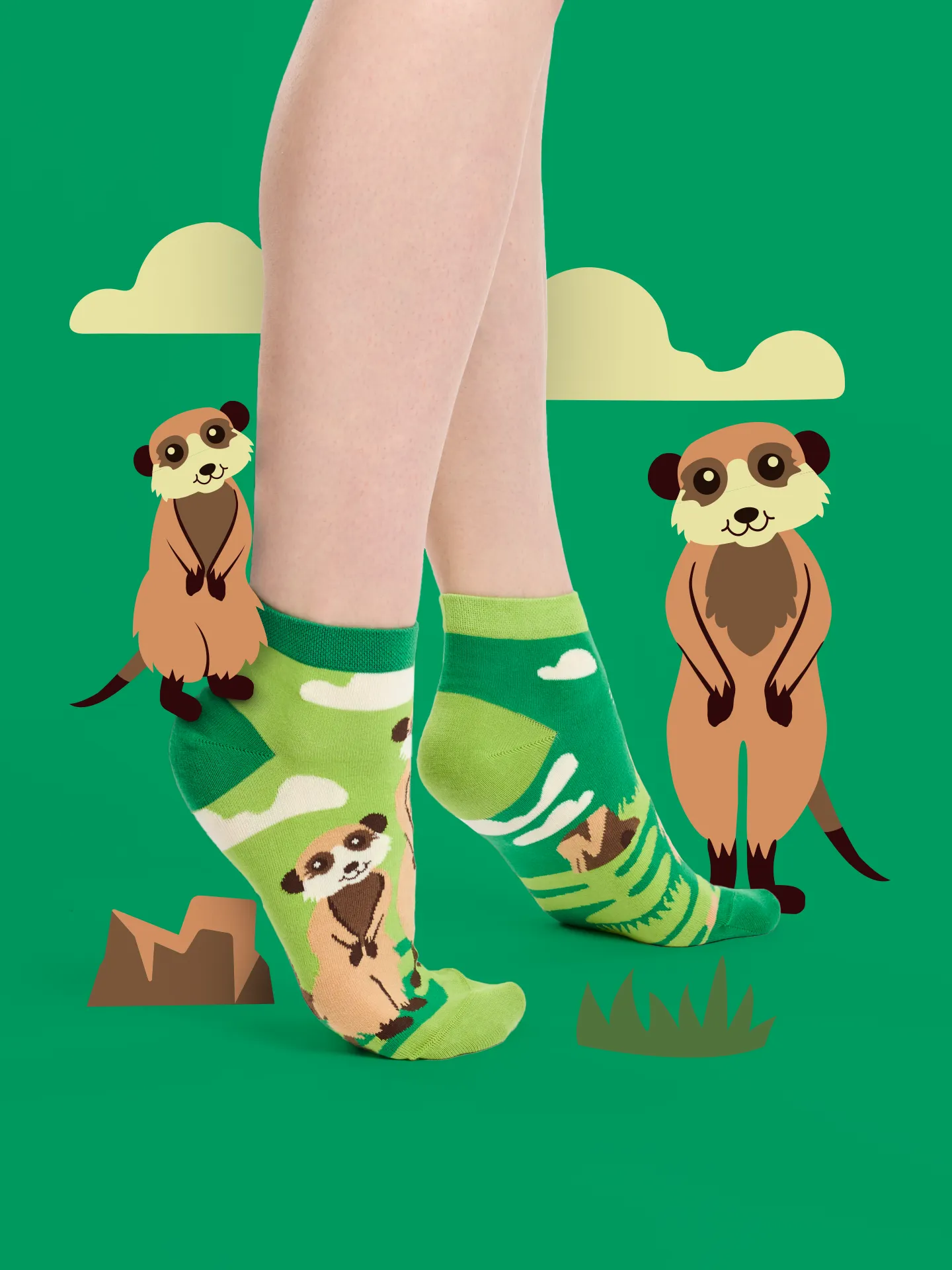 Lustige Knöchelsocken Erdmännchen - Image 4