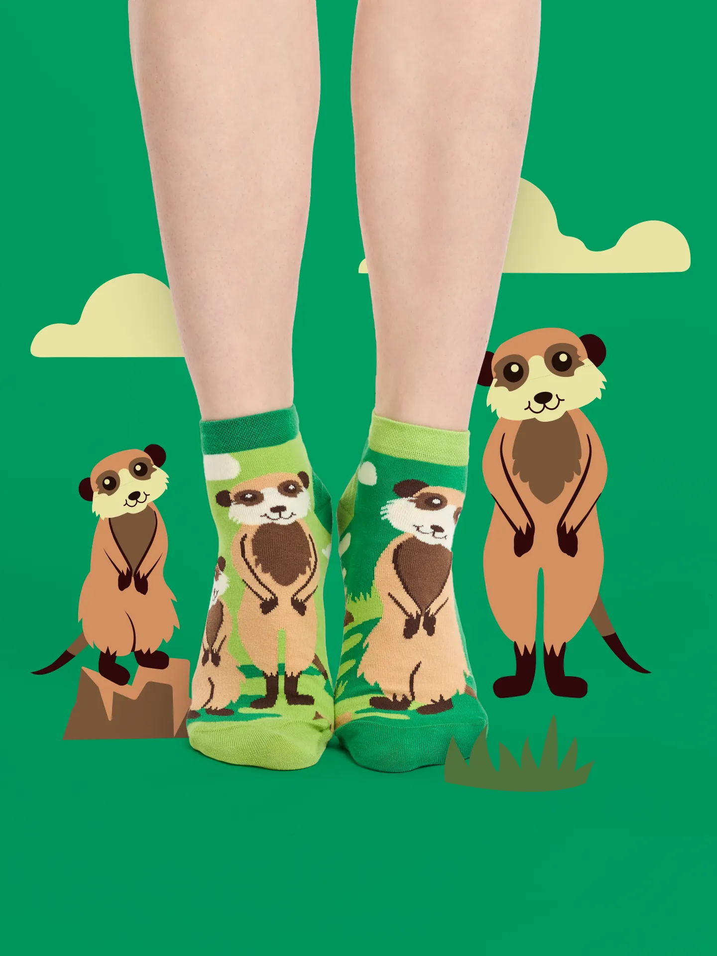 Lustige Knöchelsocken Erdmännchen - Image 5
