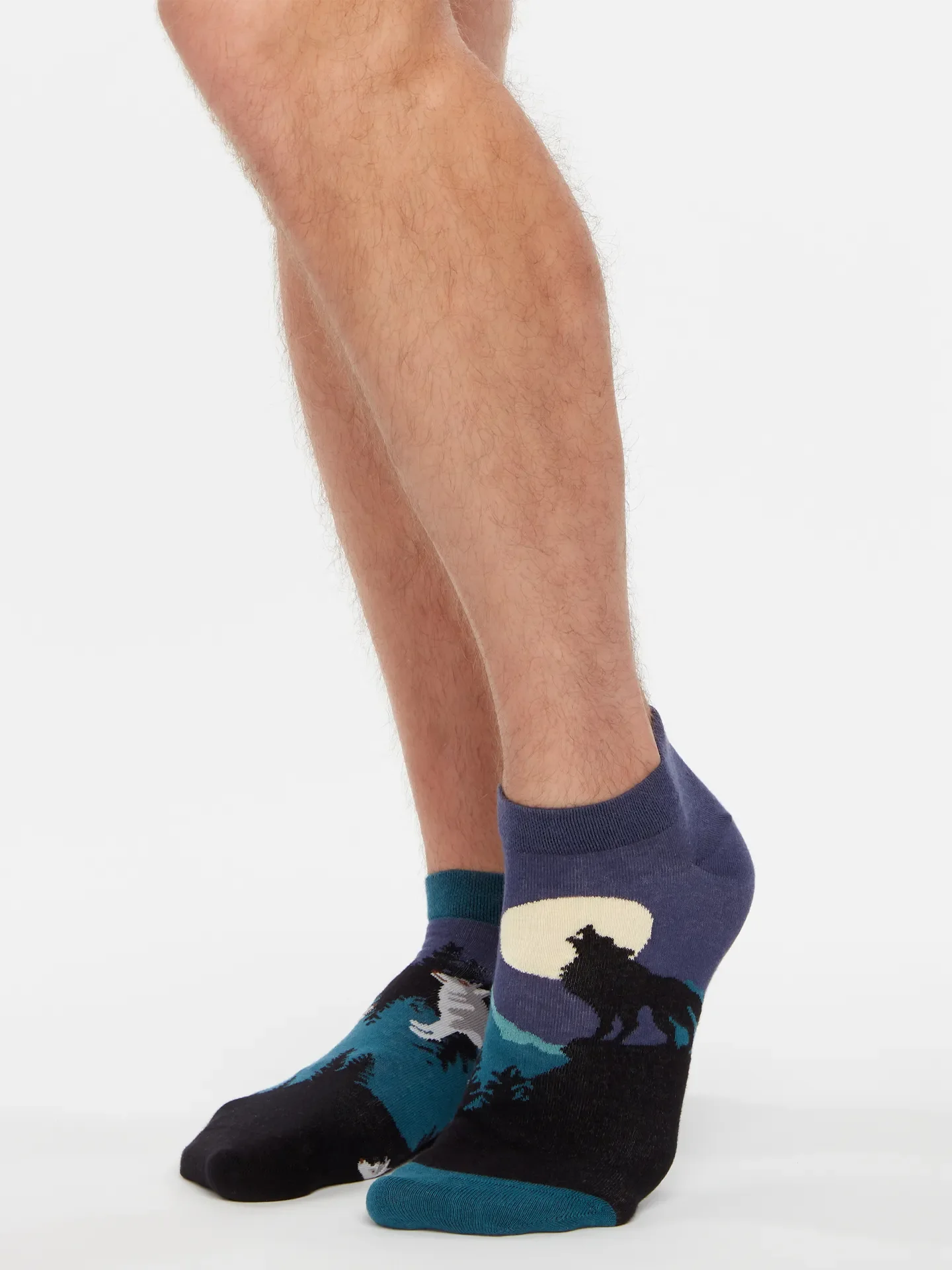Lustige Knöchelsocken Mondwolf - Image 2