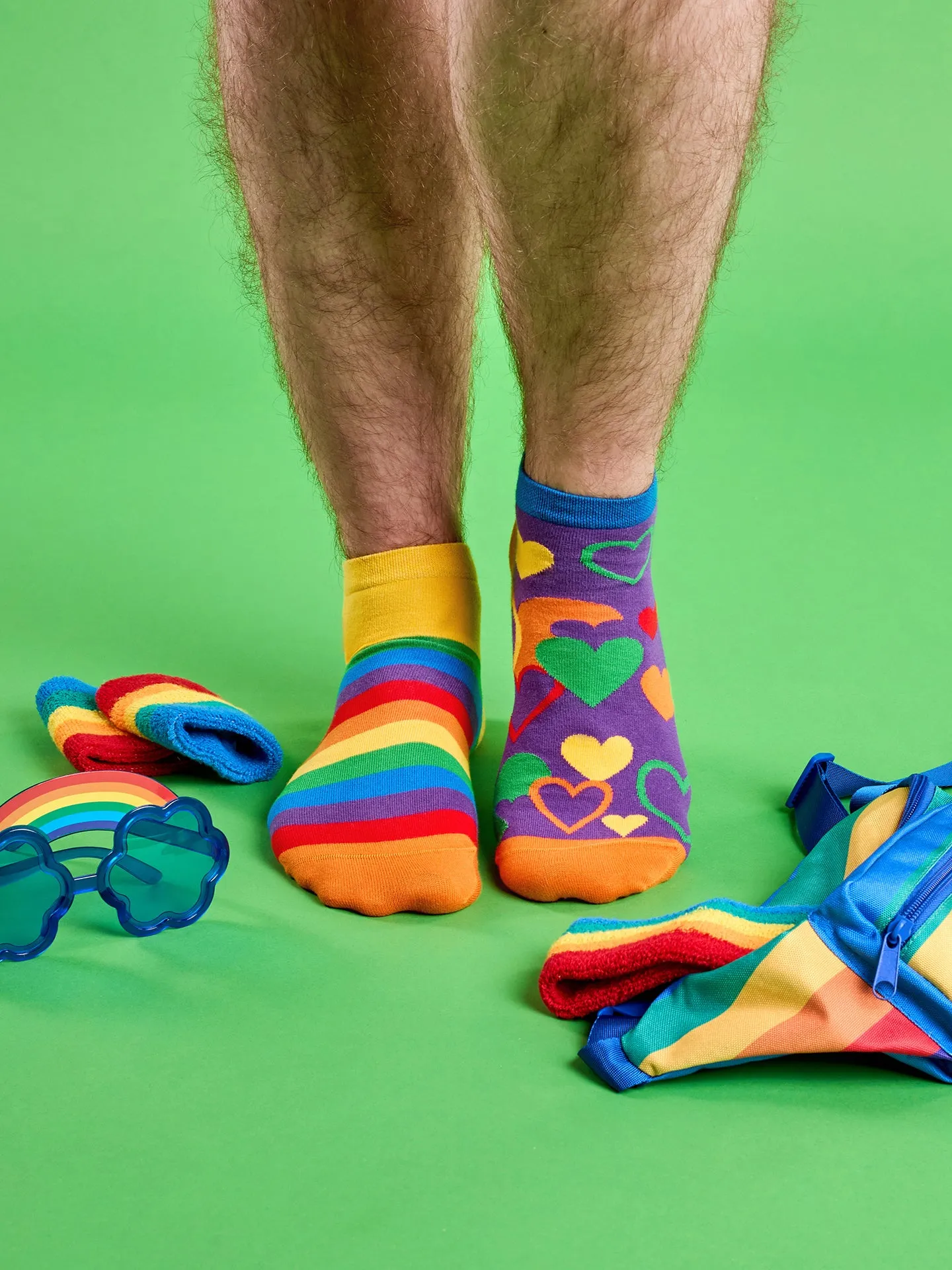Lustige Knöchelsocken Bunte Liebe - Image 4