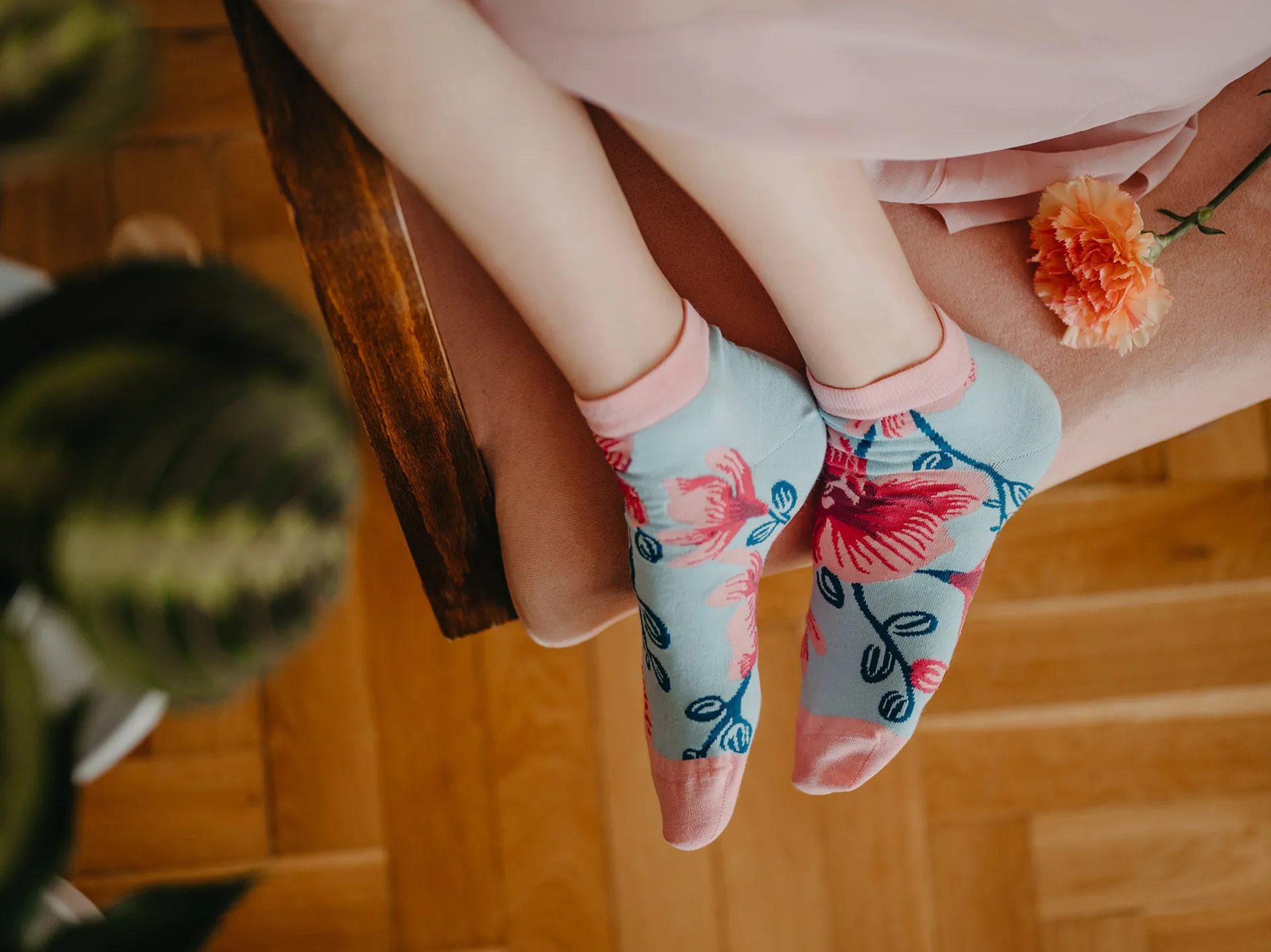 Lustige Knöchelsocken Orchidee - Image 3