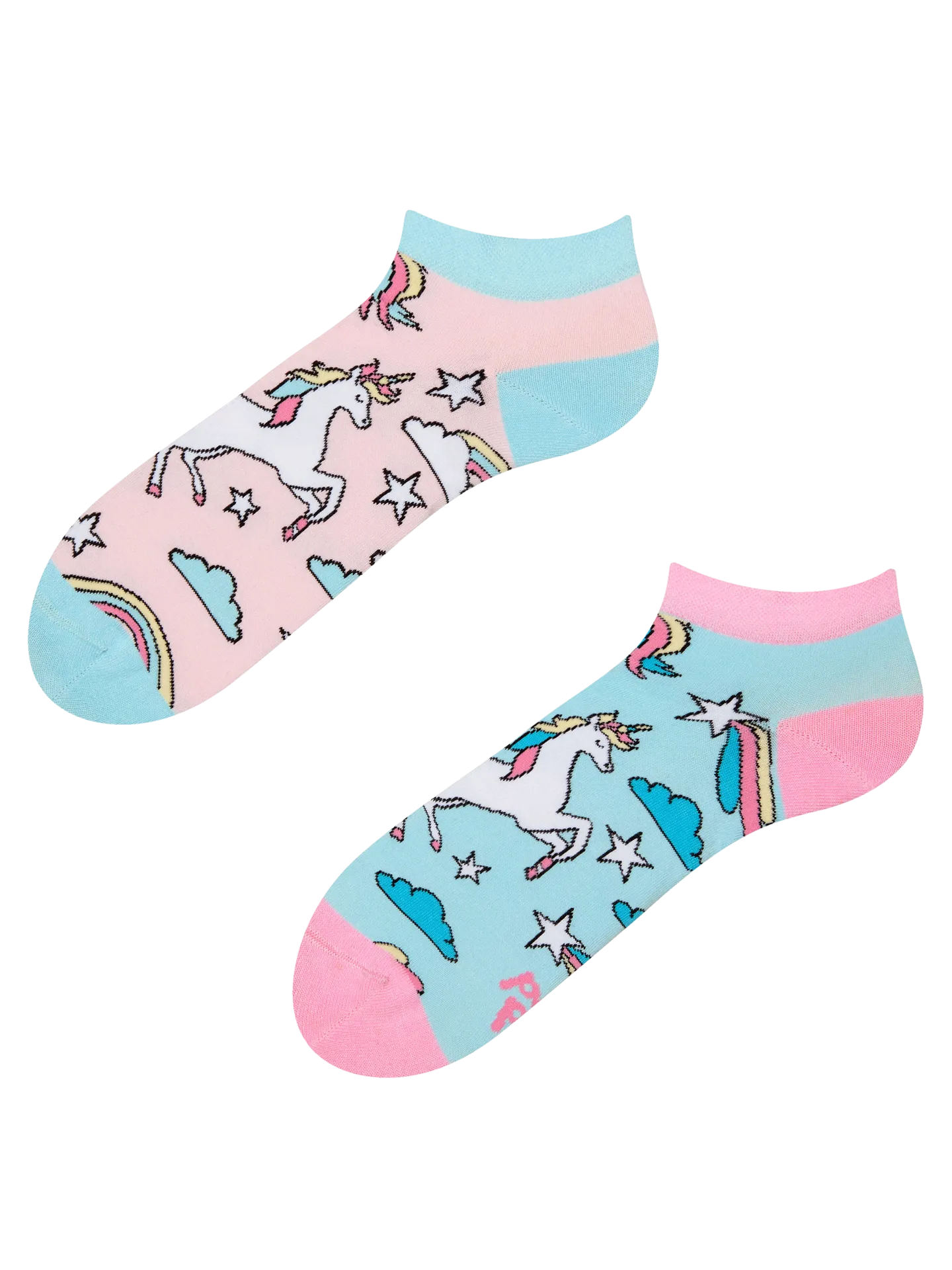 Lustige Knöchelsocken Regenbogen-Einhorn