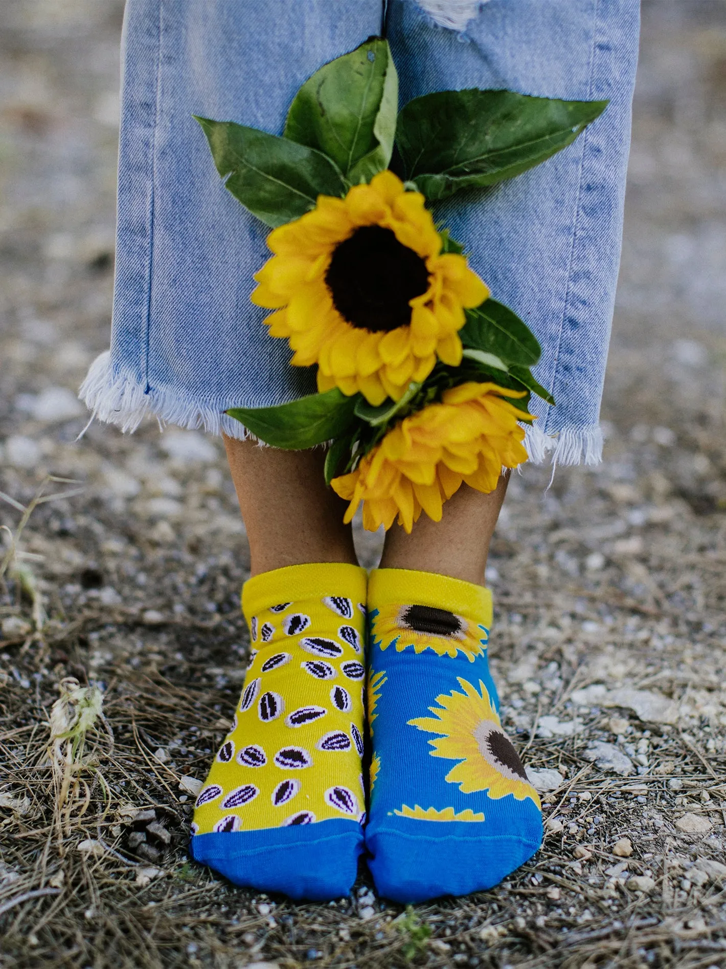 Lustige Knöchelsocken Sonnenblume - Image 5