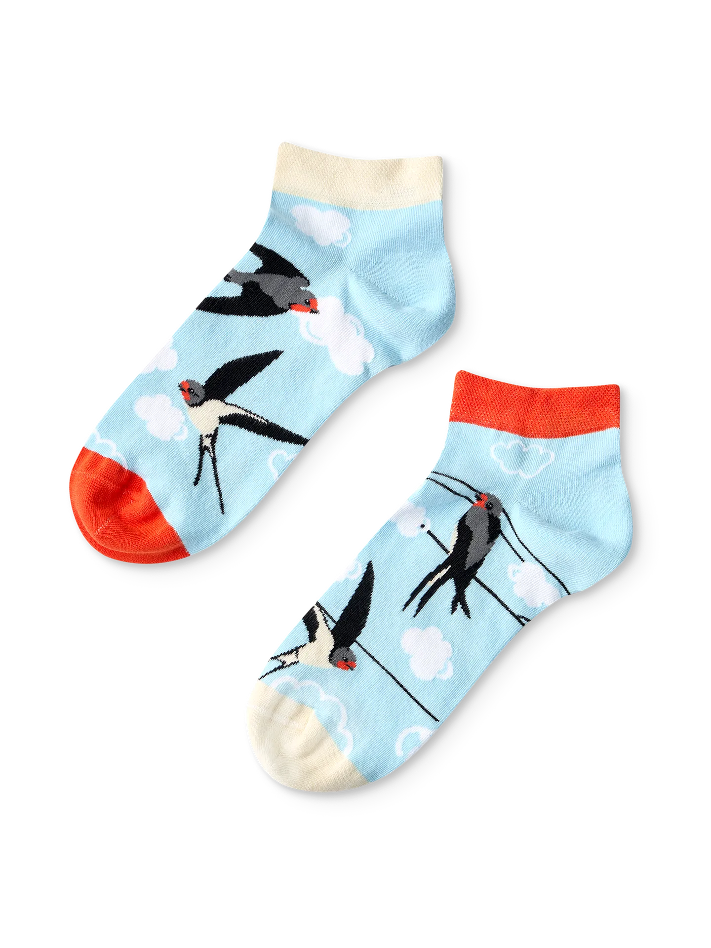 Lustige Knöchelsocken Schwalben