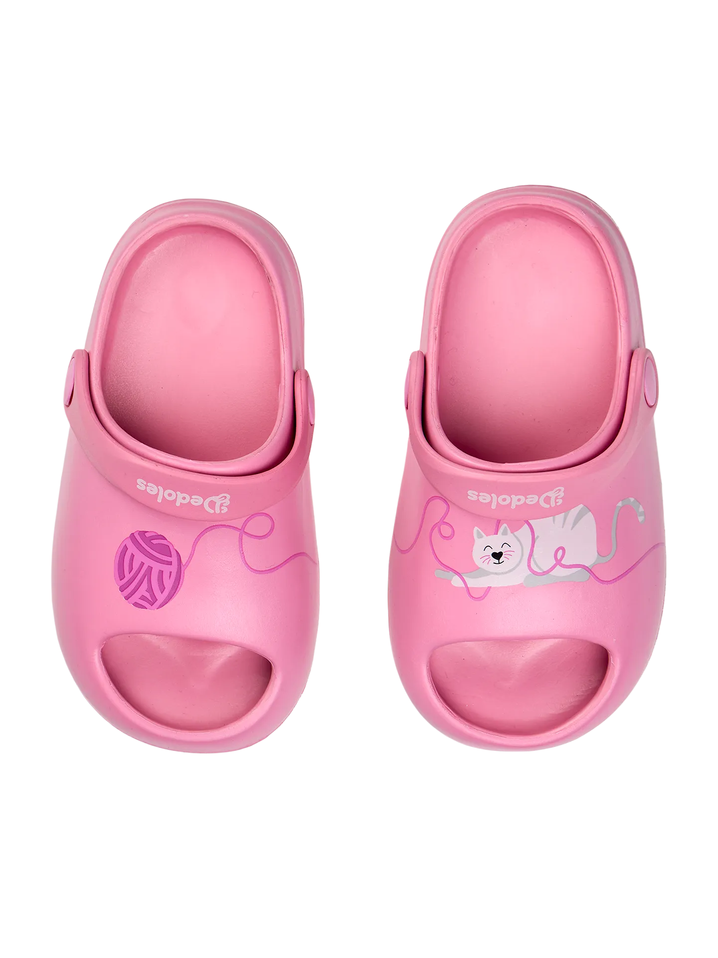 Lustige Baby-Clog-Sandalen mit dicker Sohle Katze und Ball