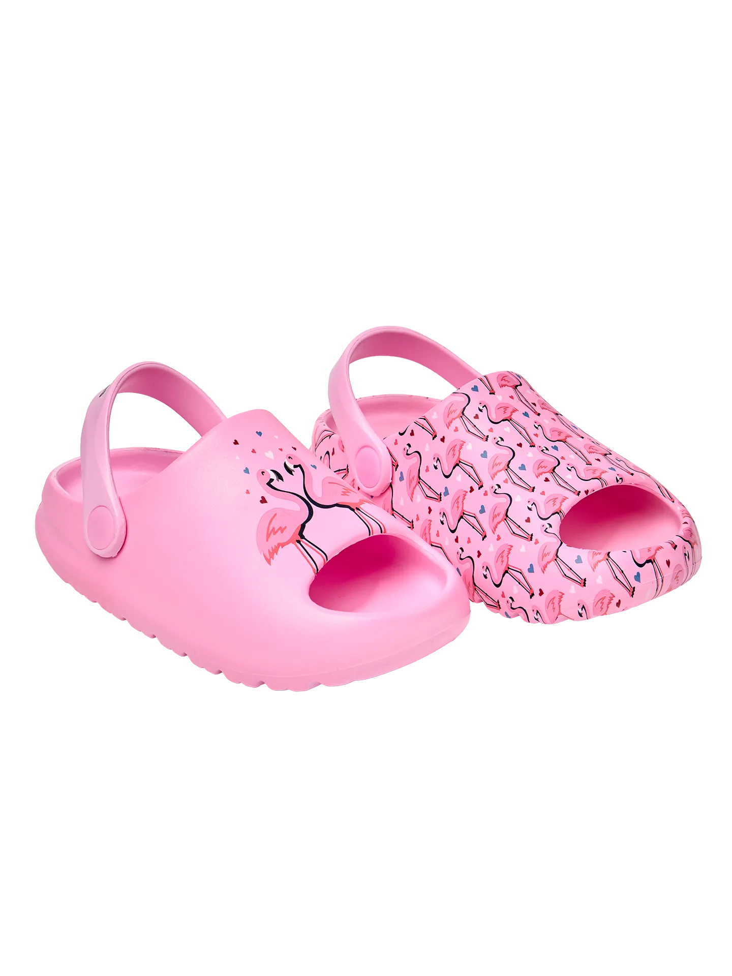 Lustige chunky Baby-Clog-Sandalen Flamingos und Herzen - Image 2
