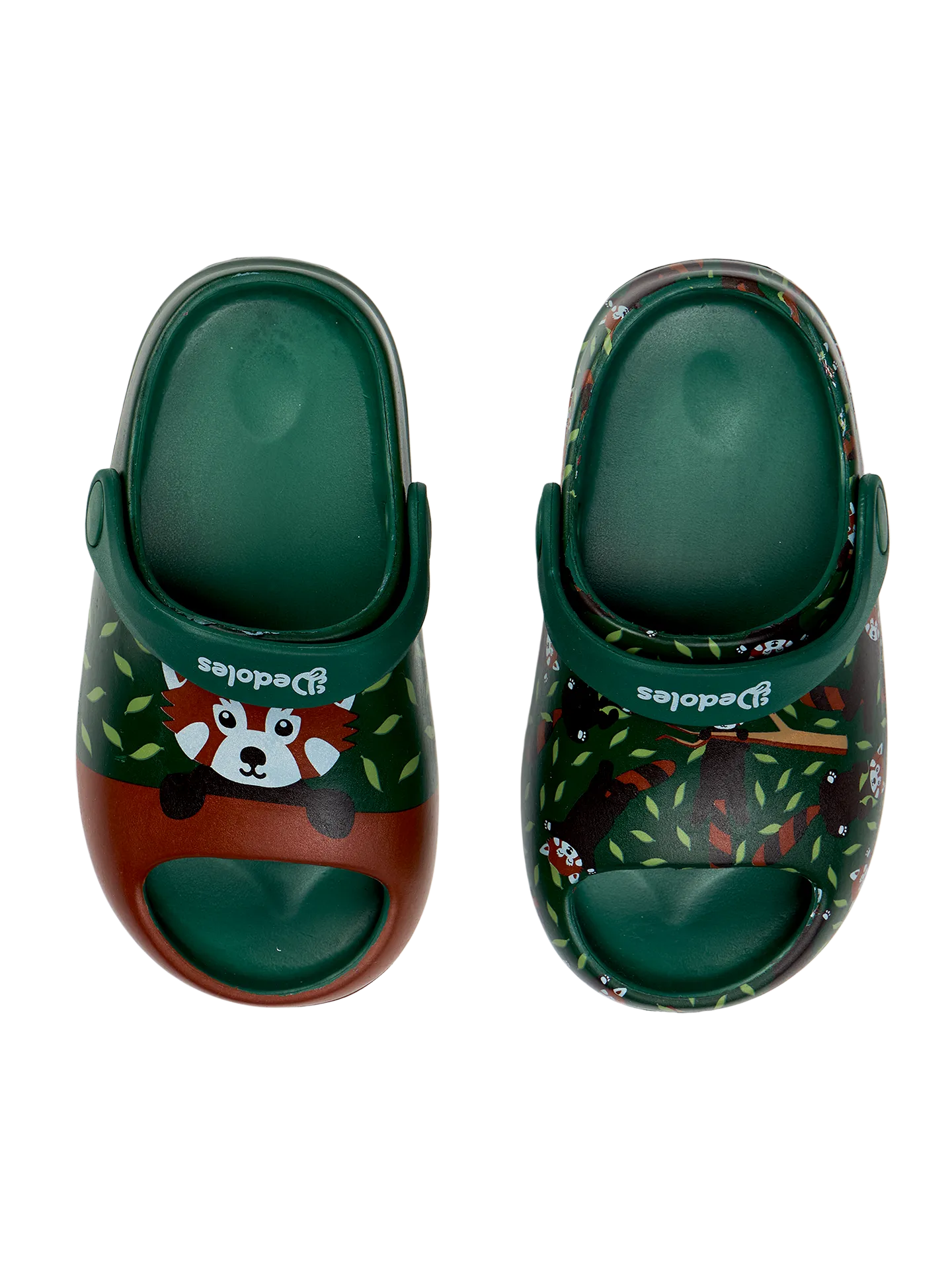 Lustige Baby-Clog-Sandalen mit dicker Sohle Roter Panda