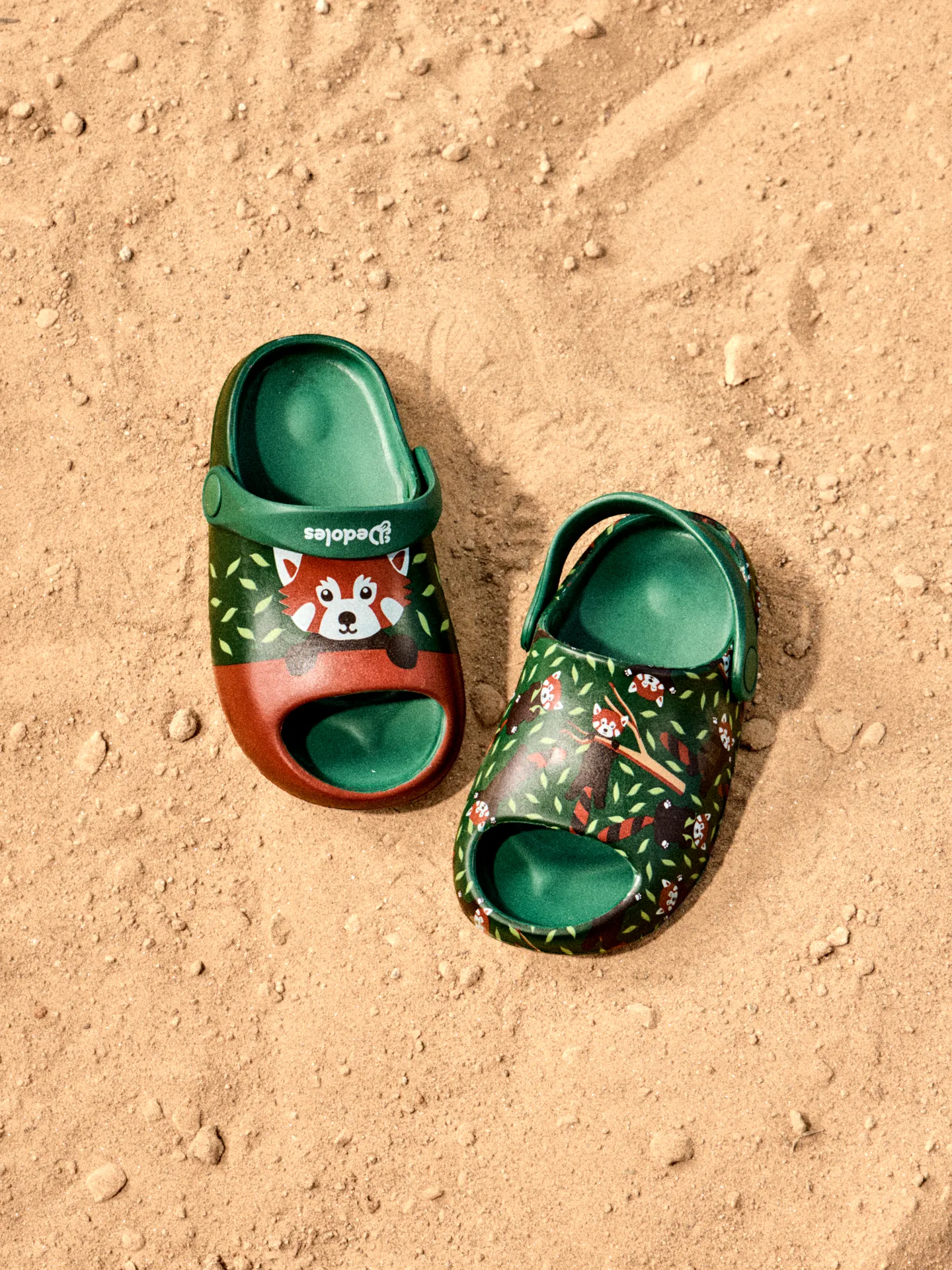 Lustige Baby-Clog-Sandalen mit dicker Sohle Roter Panda - Image 6