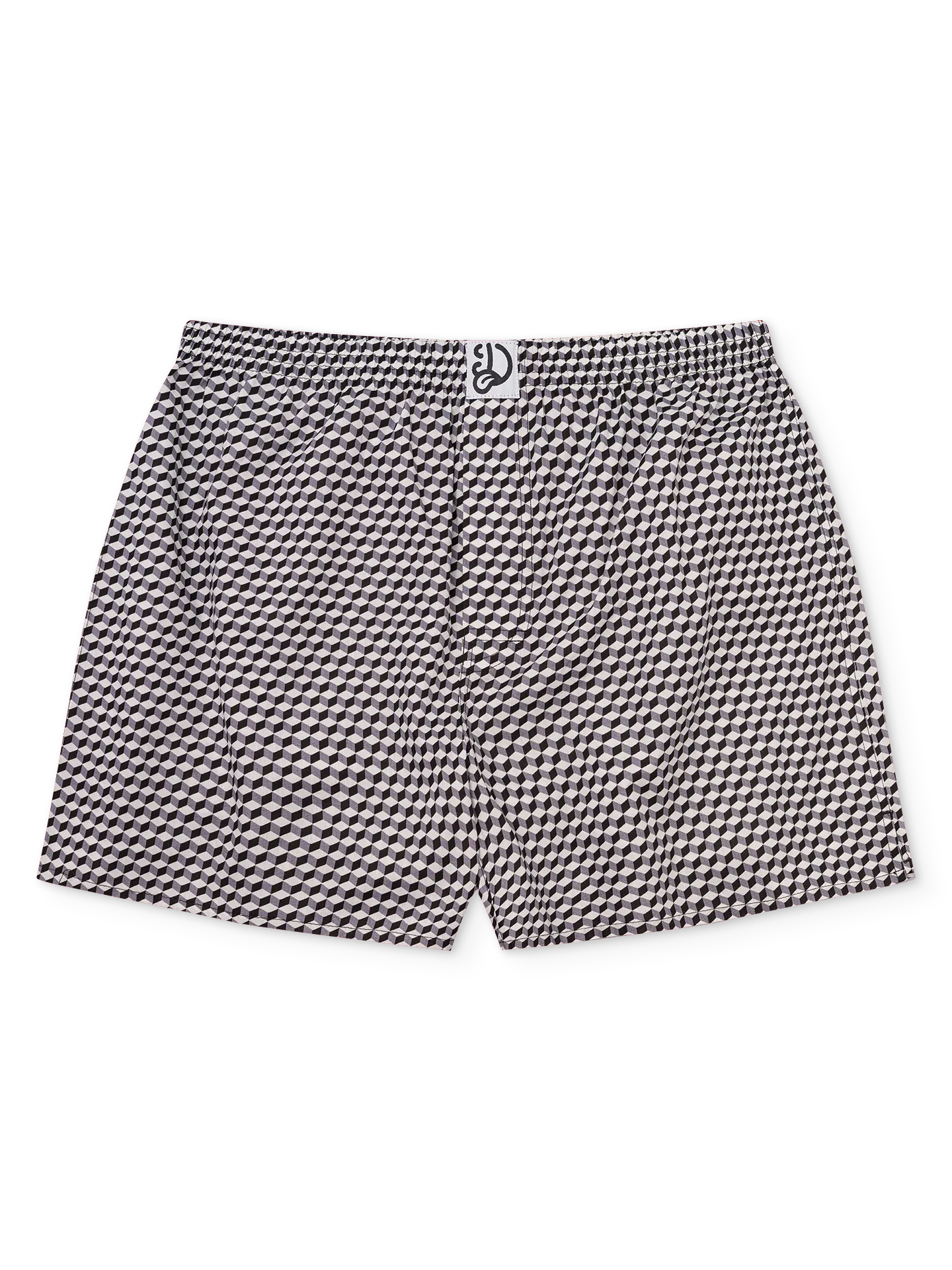 Schwarz-weiß gemusterte Shorts für Männer