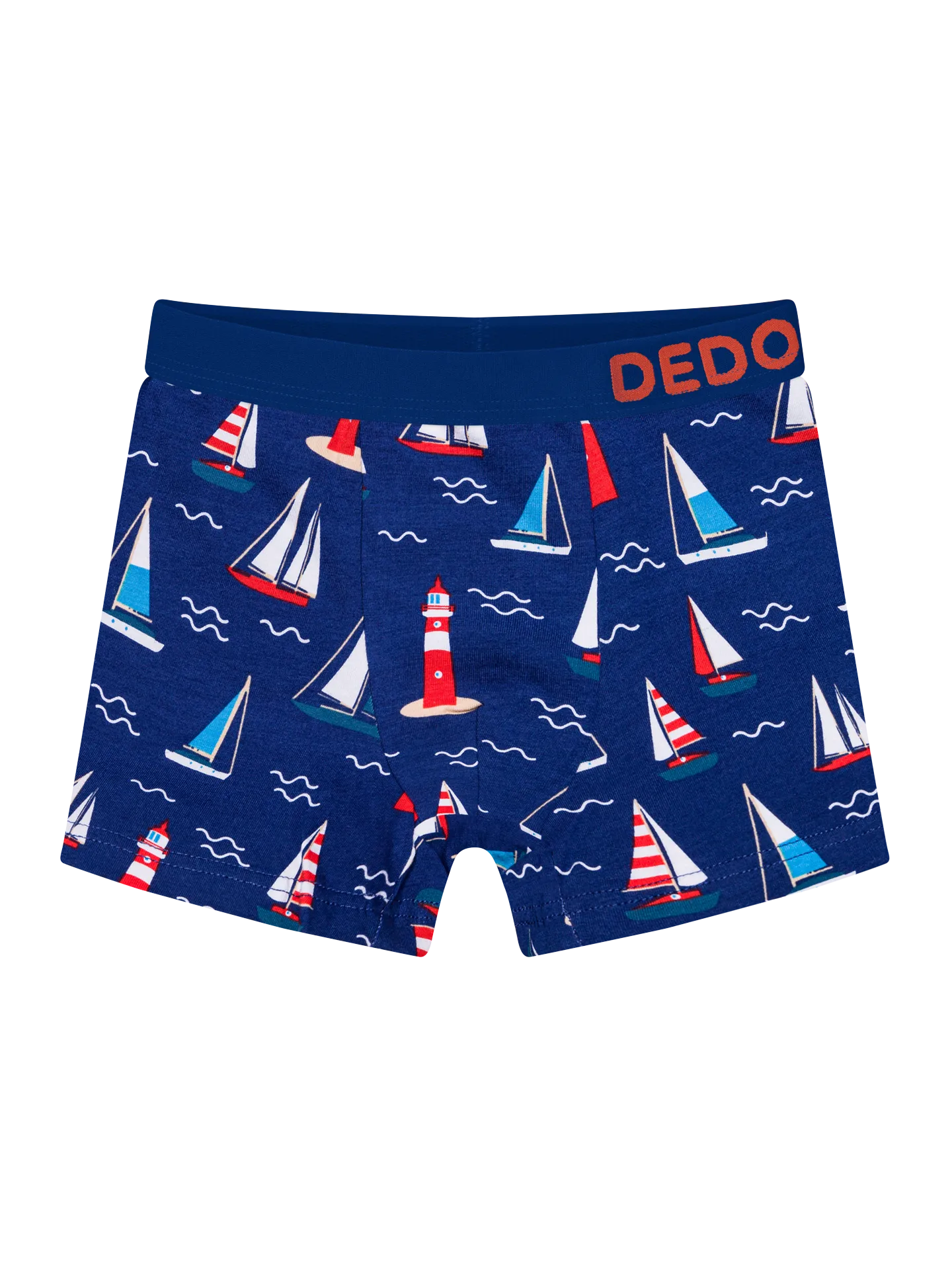Lustige Boxershorts für Jungen Leuchtturm und Segelboote