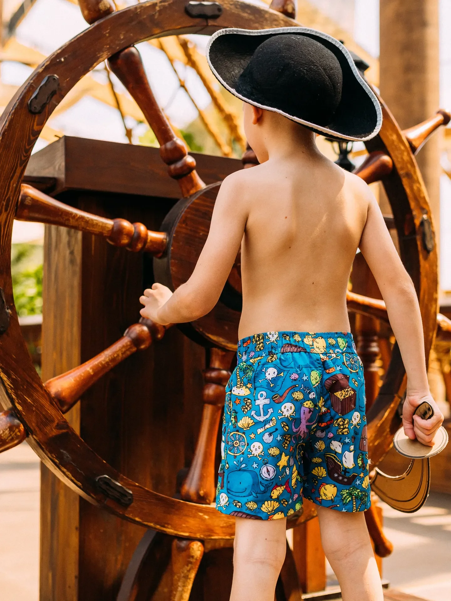 Lustige Badeshorts für Jungen Piratenleben - Image 5
