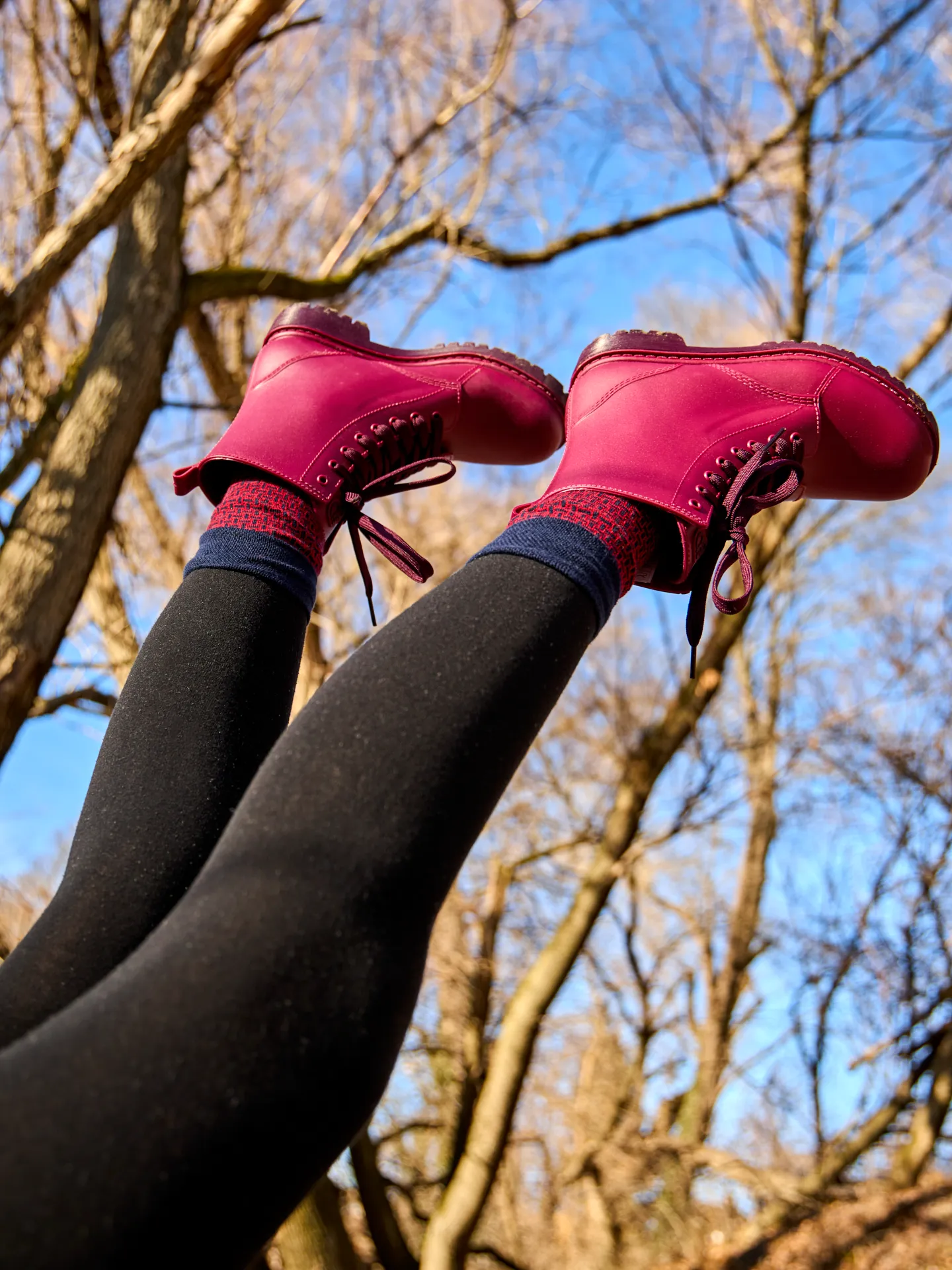 Burgunderrote Regenstiefel für Frauen - Image 7