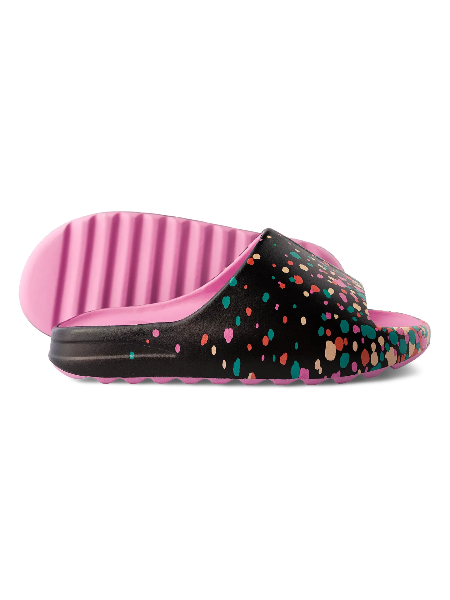 Lustige chunky Pantoletten Bunte Tropfen - Image 3