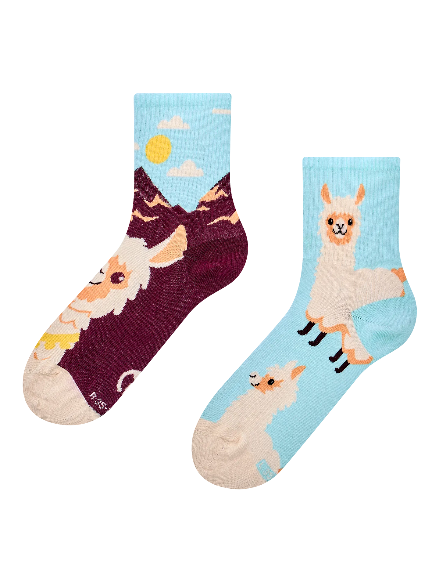 Lustige Crewsocken Alpaka