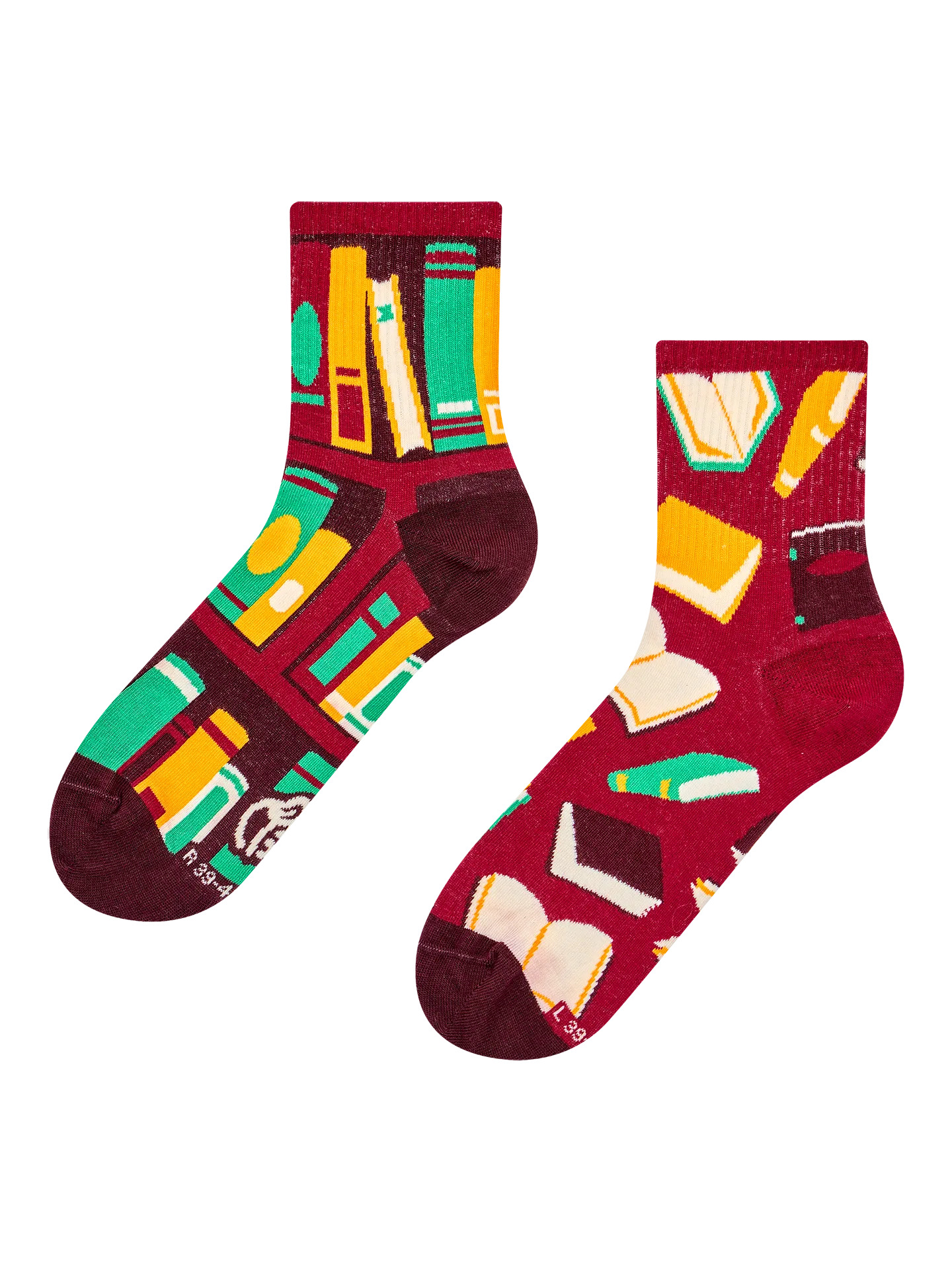 Lustige Crewsocken Ein offenes Buch