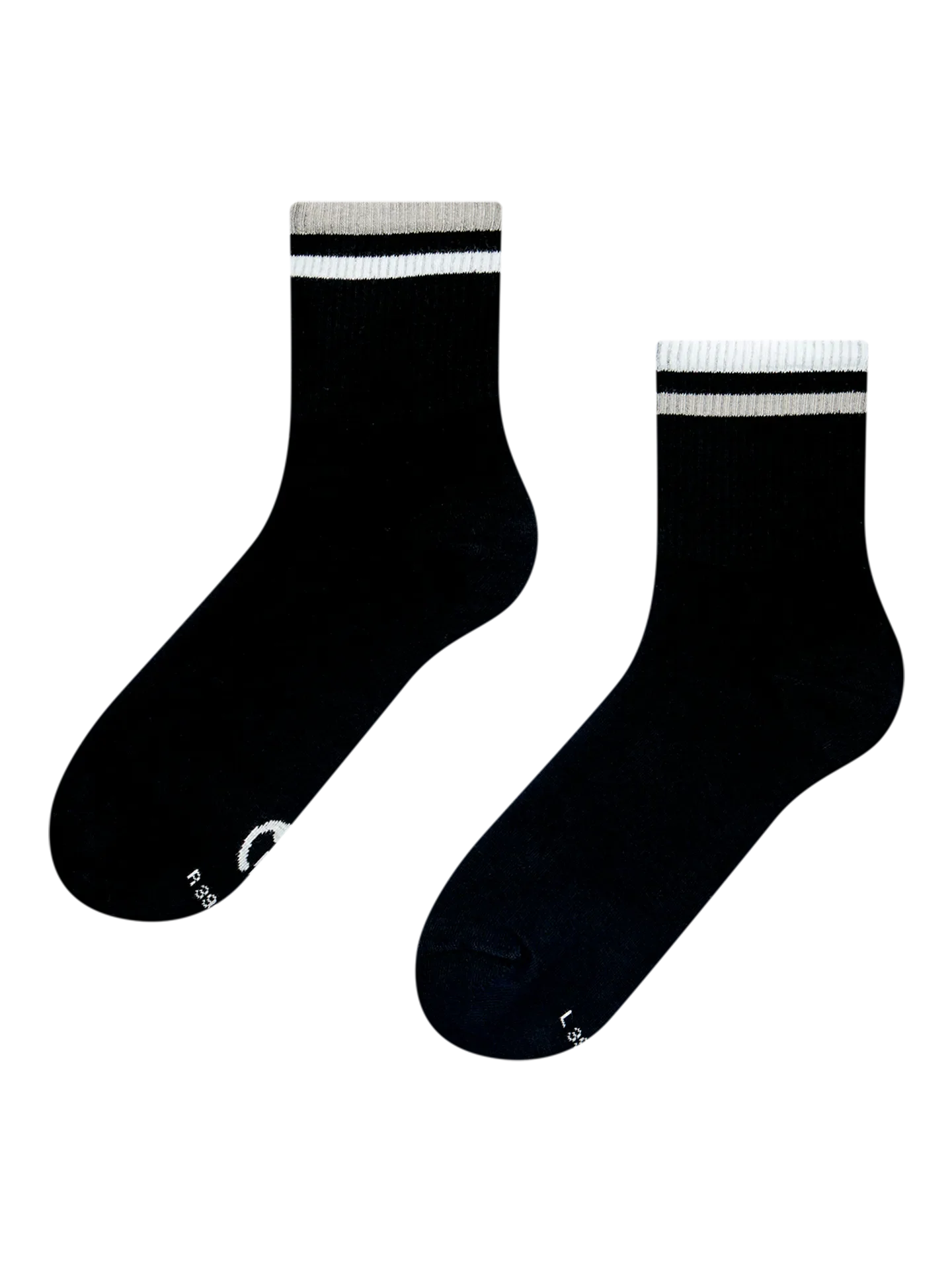Crewsocken Schwarze und weiße Streifen