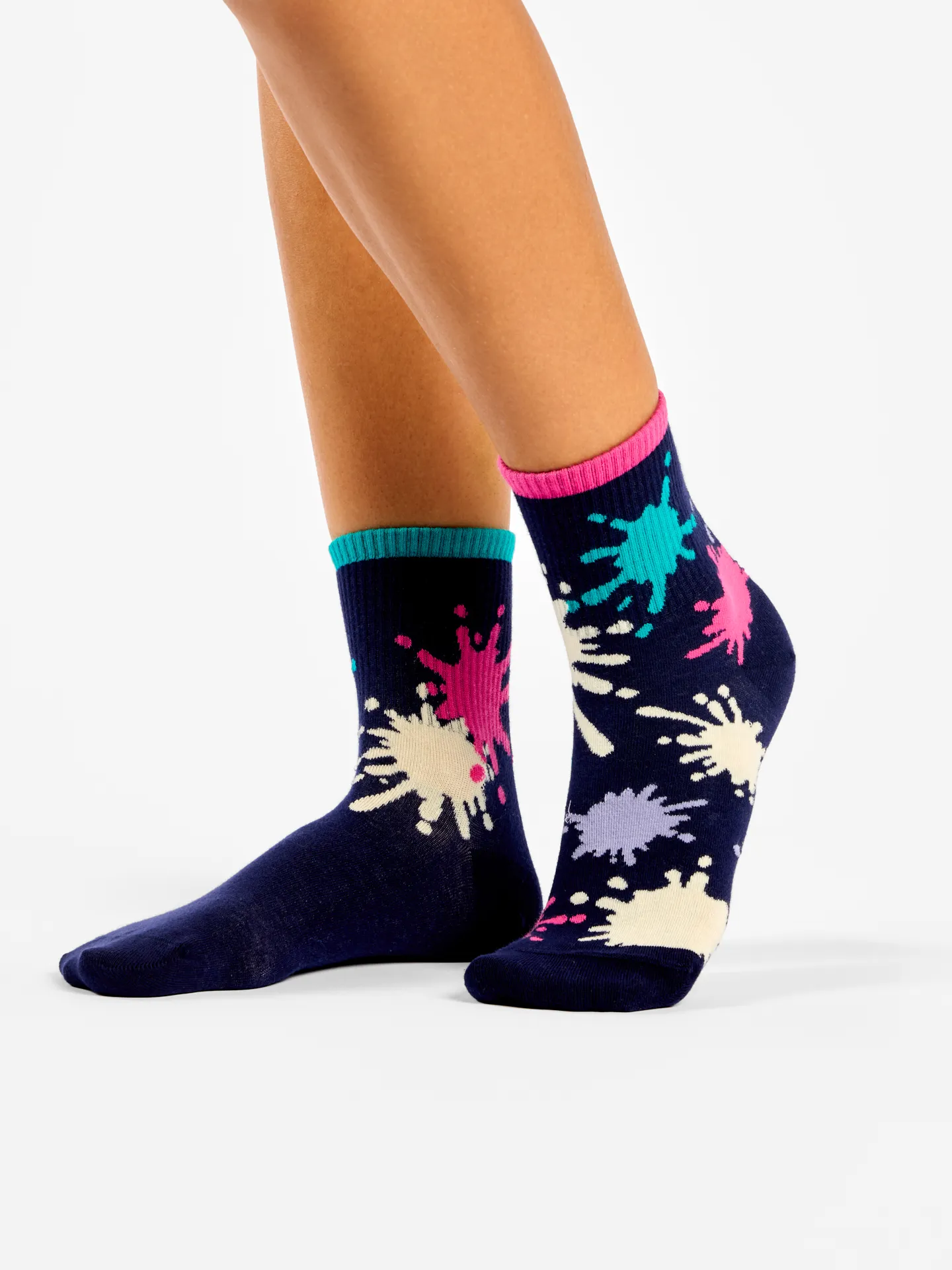 Lustige Crewsocken Bunte Kleckse - Image 2