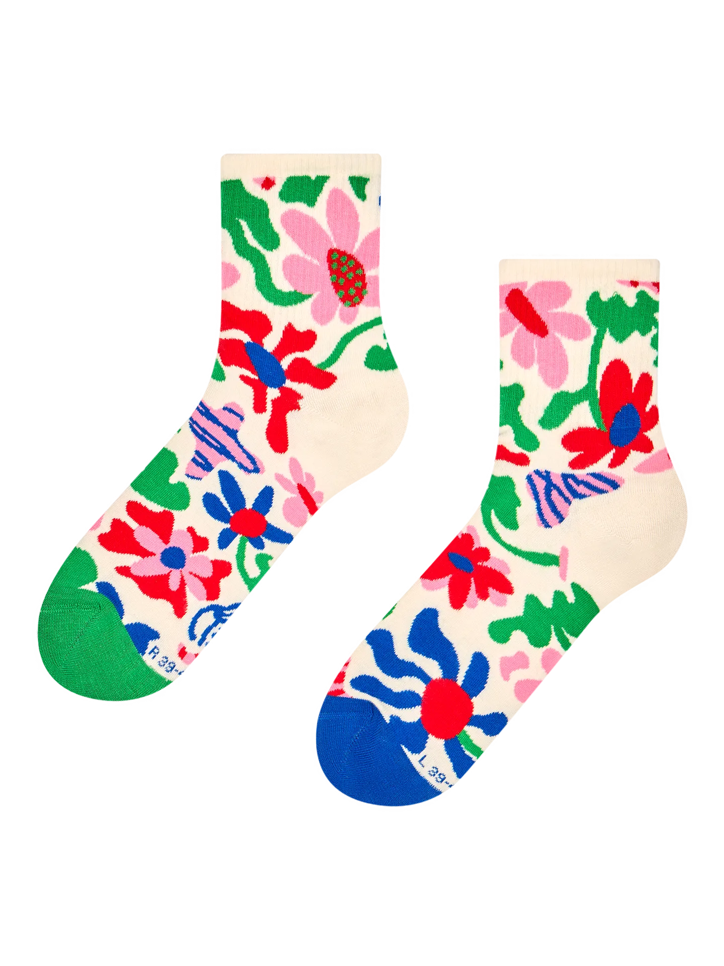 Lustige Crewsocken Verrückte Blumen