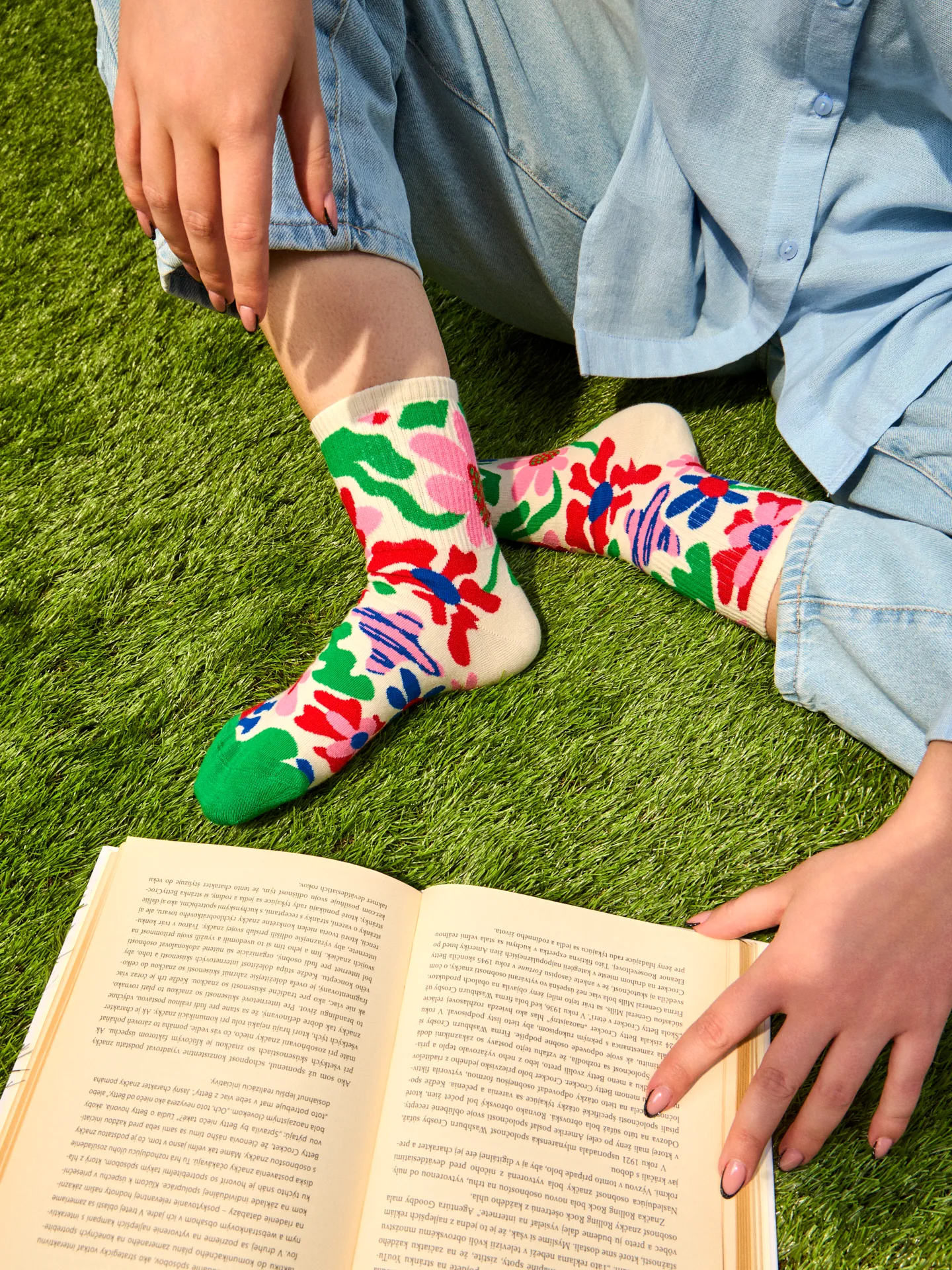 Lustige Crewsocken Verrückte Blumen - Image 3