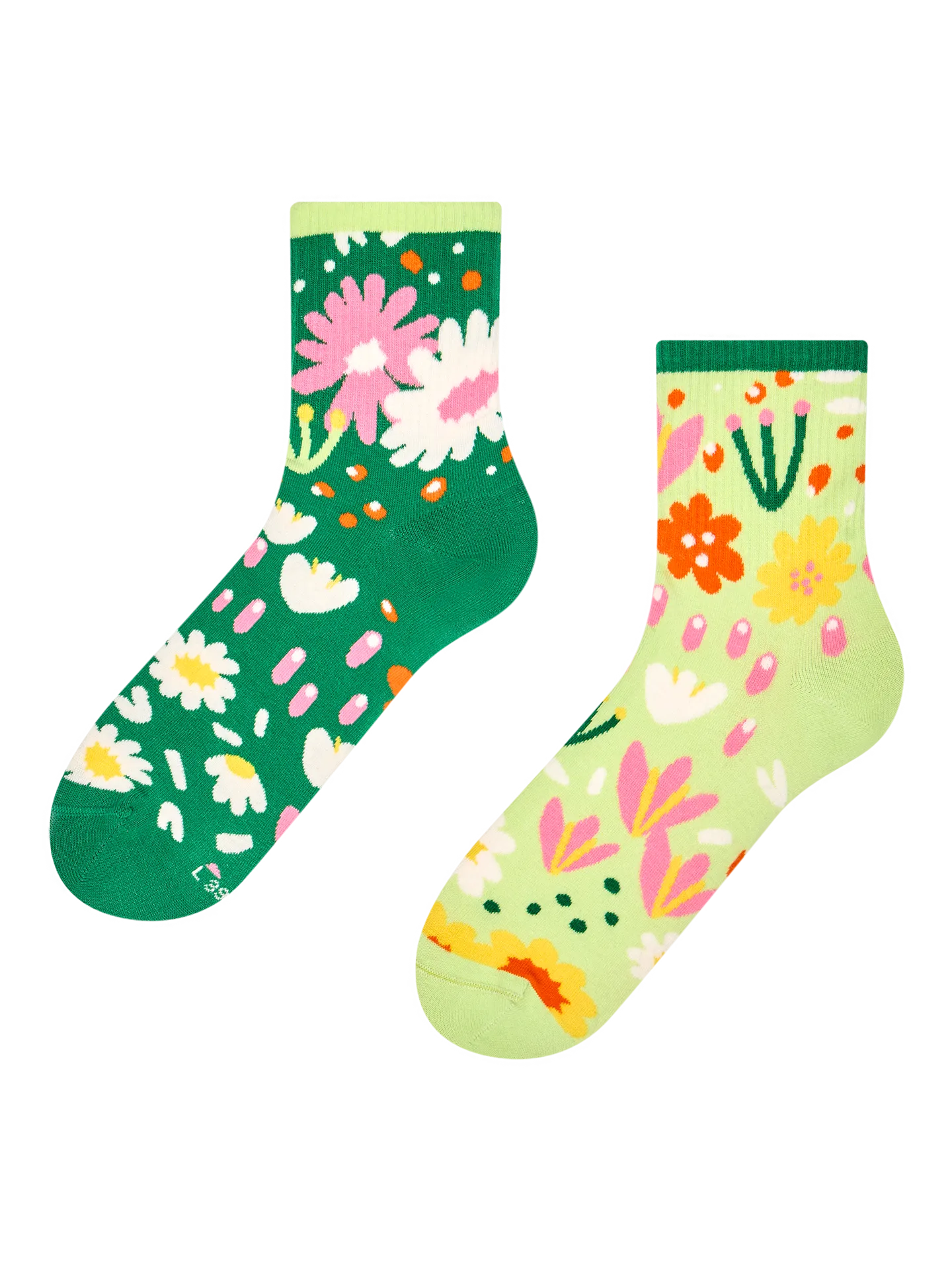 Lustige Crewsocken Blumengarten