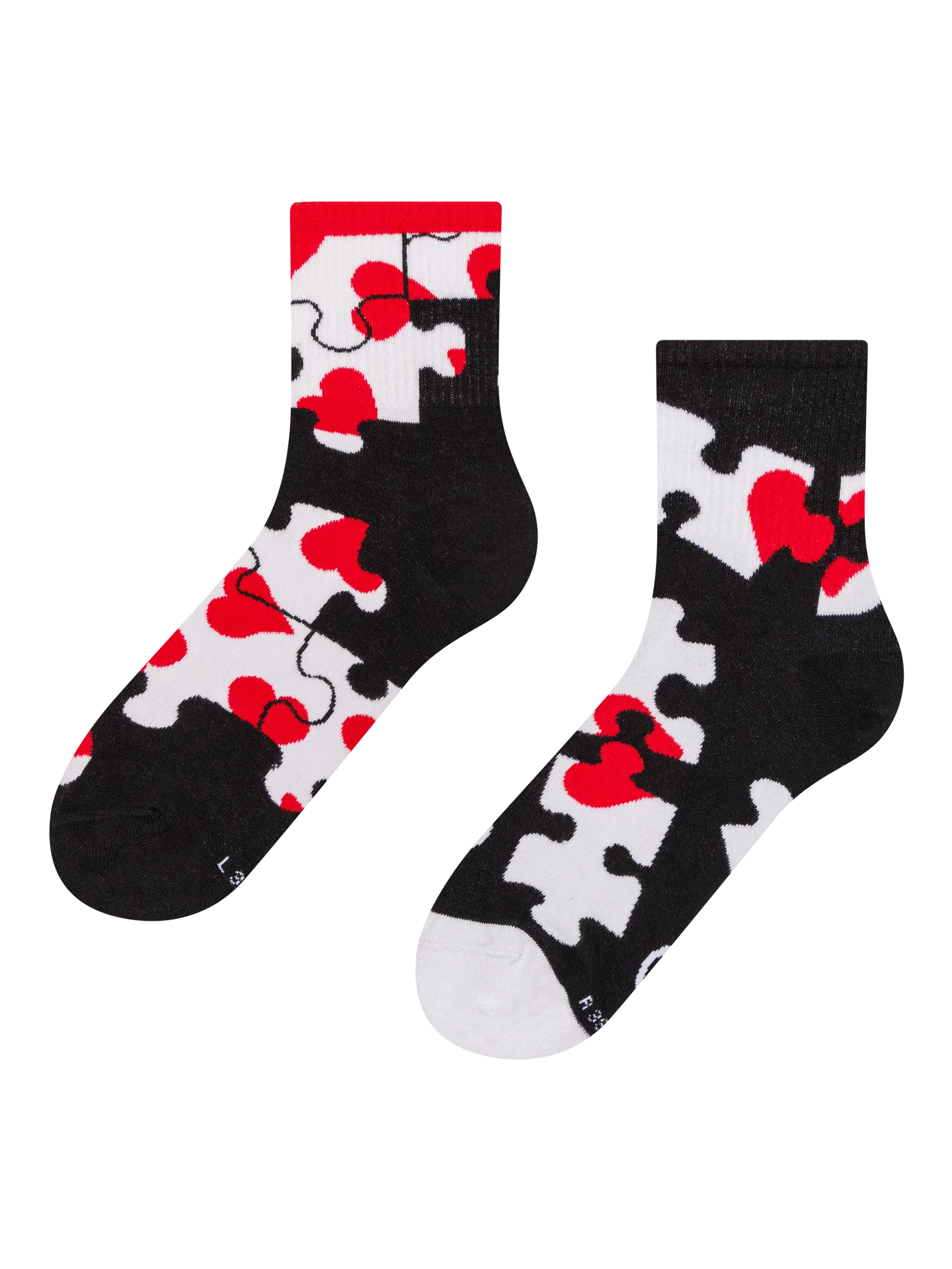 Lustige Crewsocken Herz-Puzzle