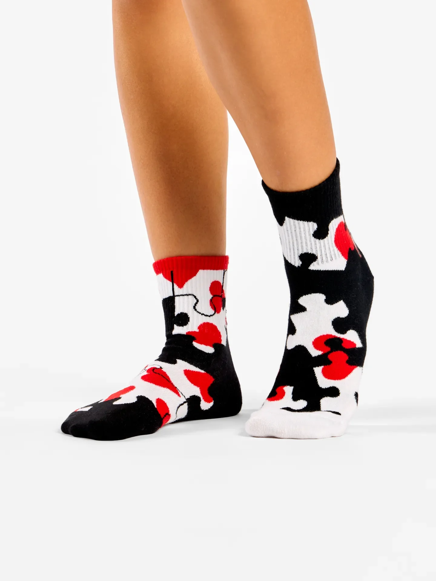 Lustige Crewsocken Herz-Puzzle - Image 2