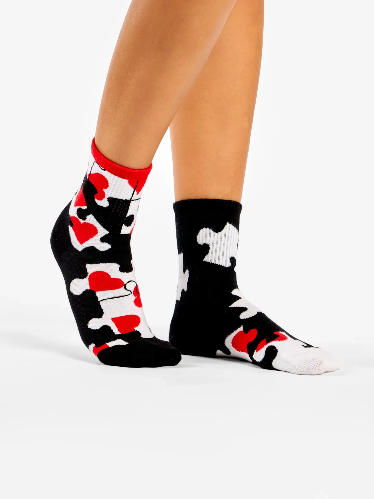 Lustige Crewsocken Herz-Puzzle - Image 3