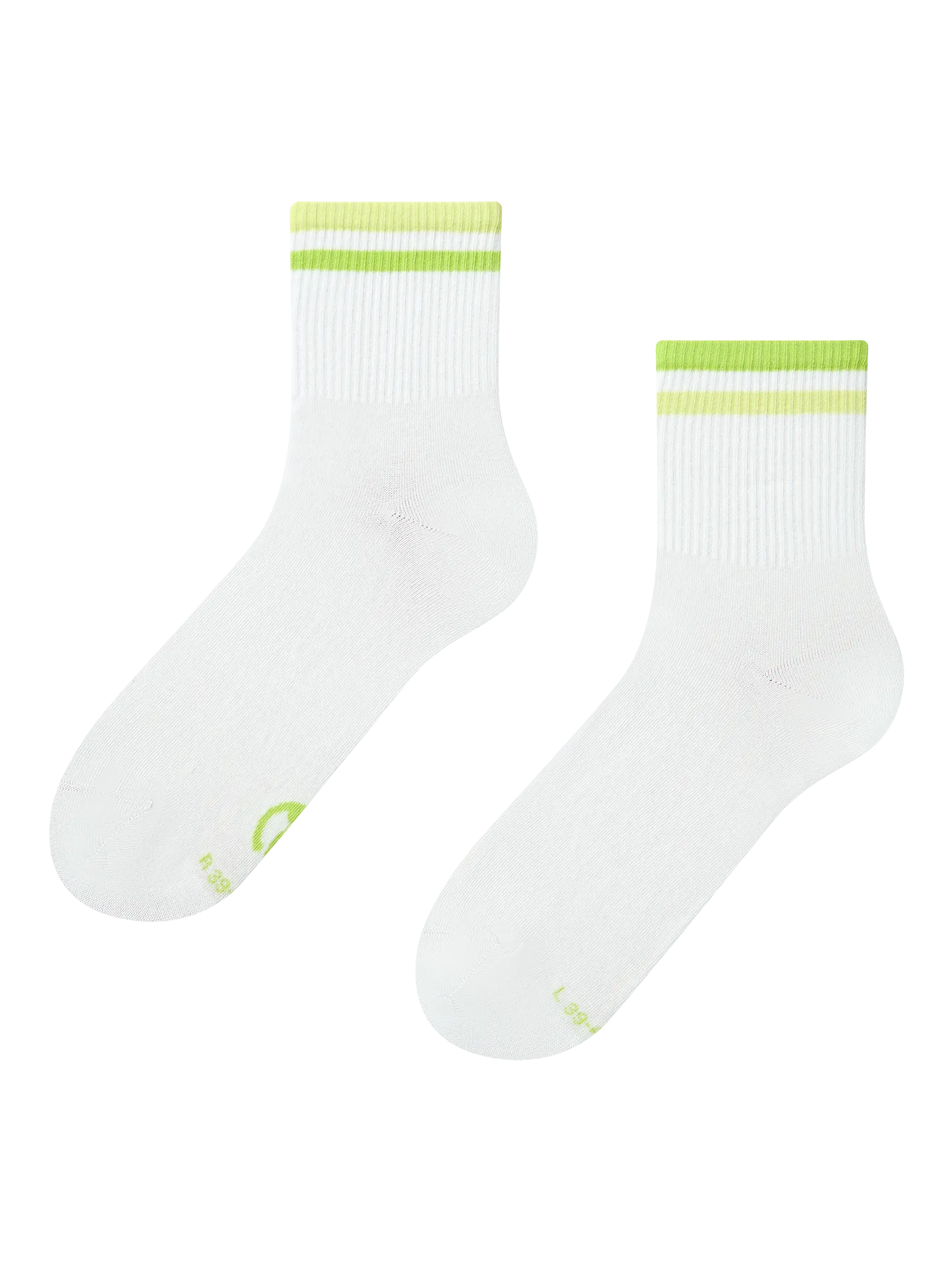 Crewsocken Limettengrüne Streifen