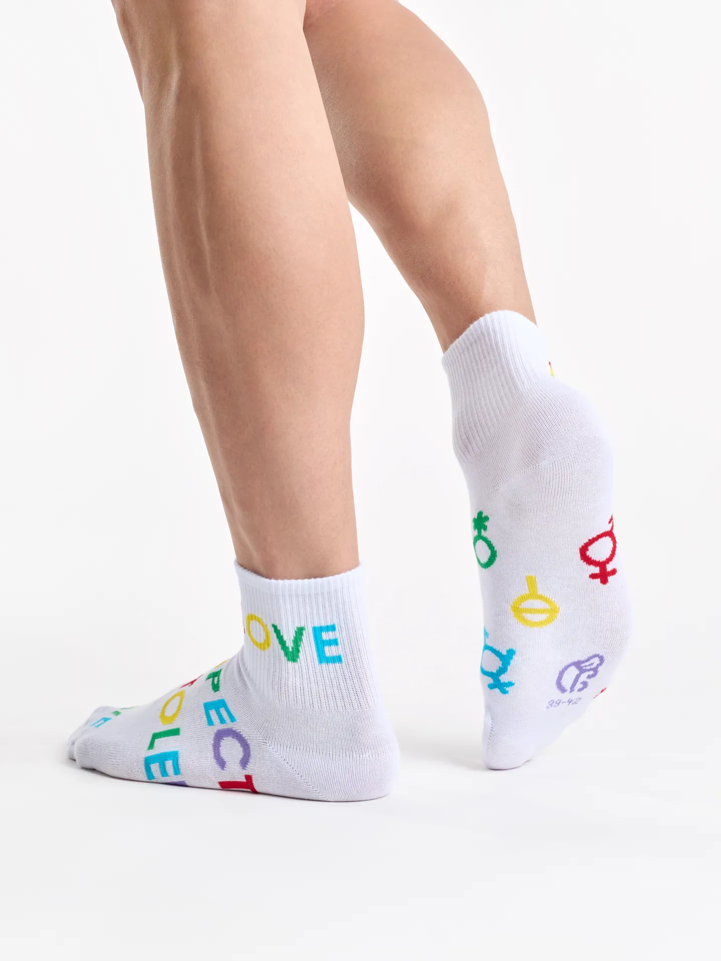 Lustige Crewsocken Liebe und Respekt - Image 3