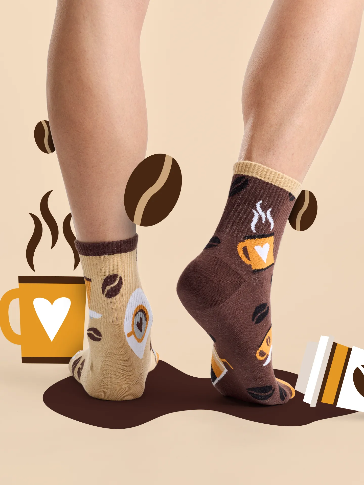 Lustige Crewsocken Morgenkaffee - Image 4