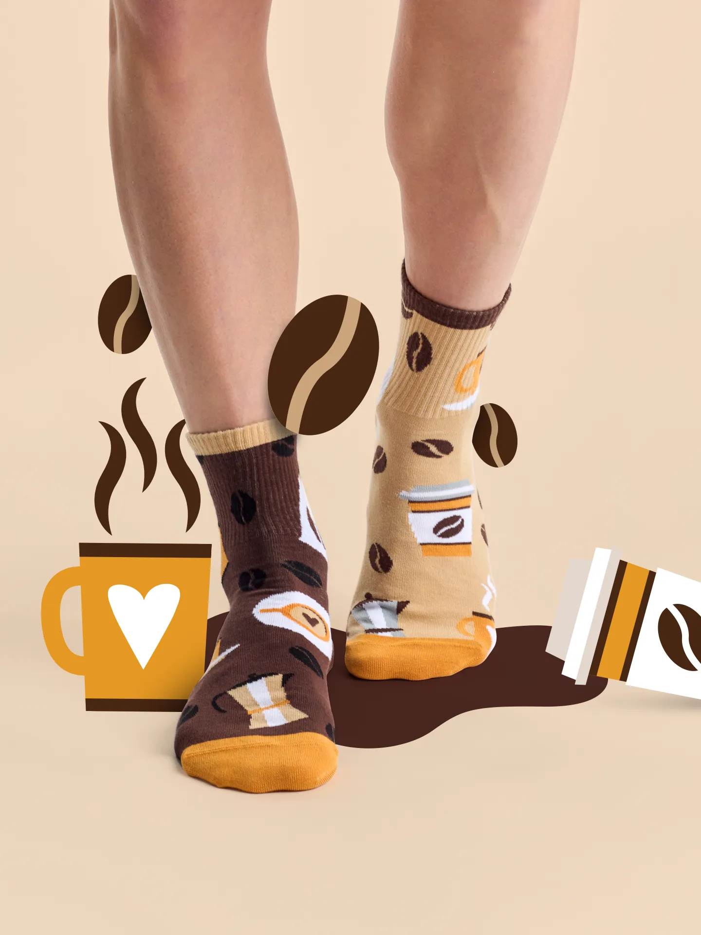 Lustige Crewsocken Morgenkaffee - Image 5