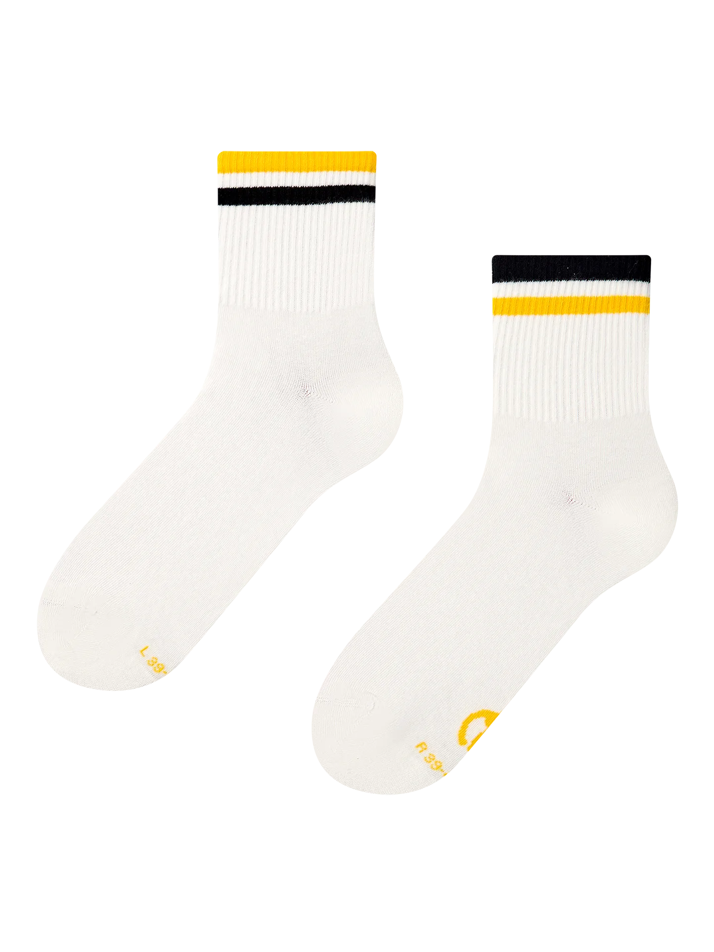 Crewsocken Gelbe und schwarze Streifen