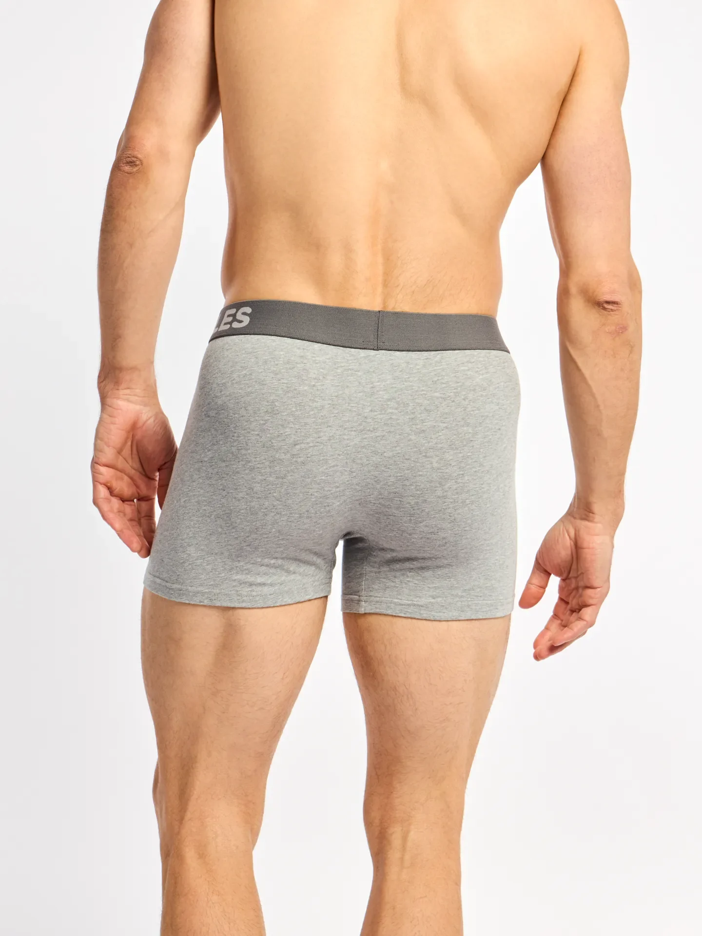 Dunkelgraue Melange Boxershorts für Männer - Image 4