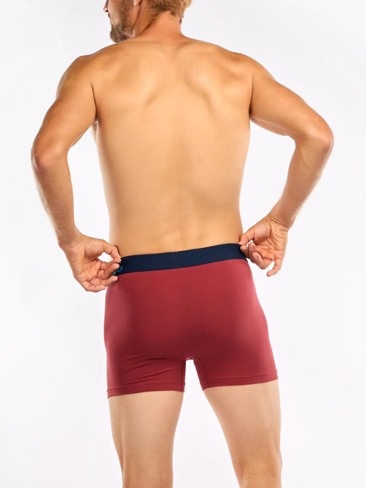 Dunkelrote Boxershorts für Männer - Image 3