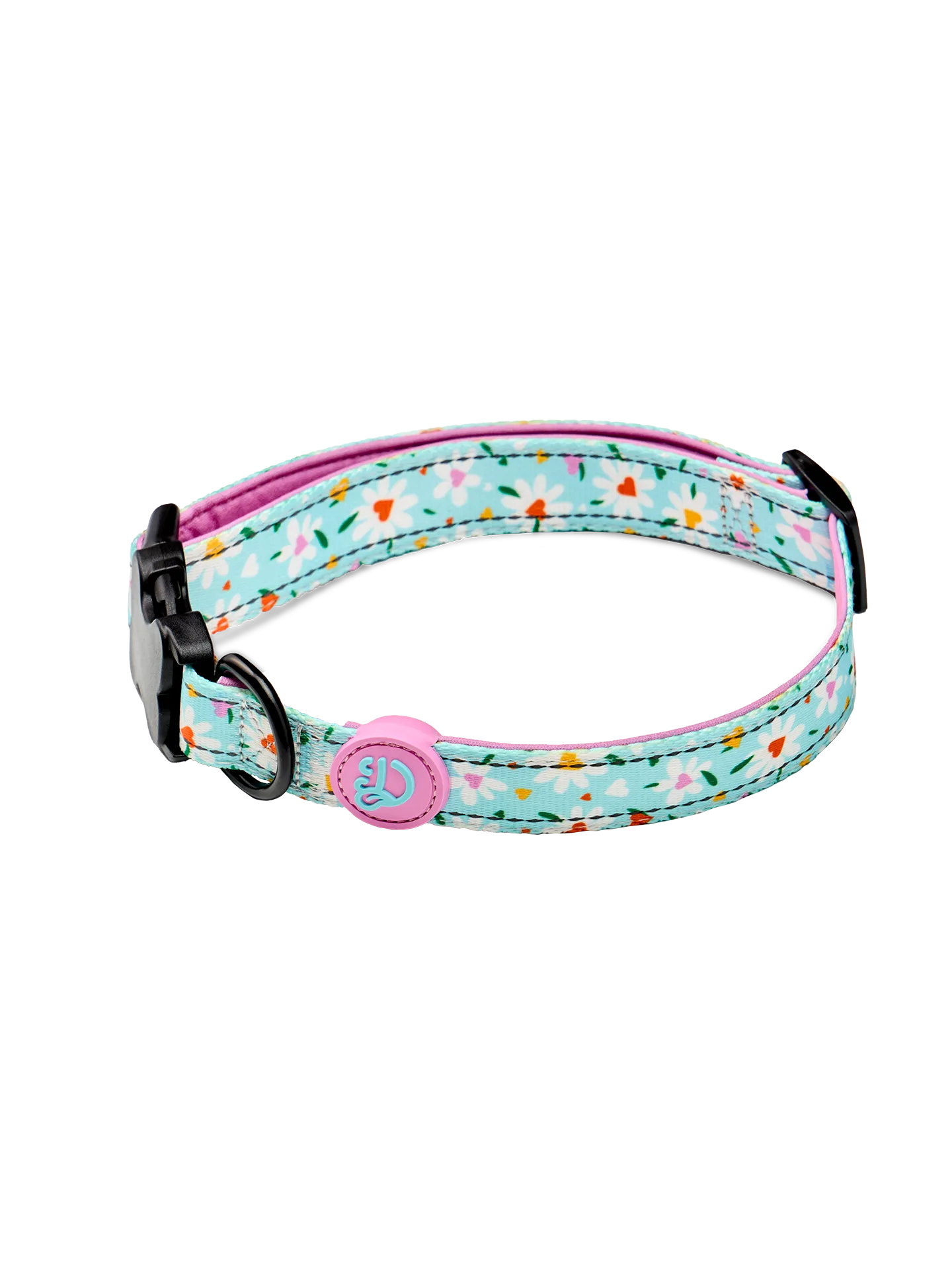 Hundehalsband Herzen und Gänseblümchen