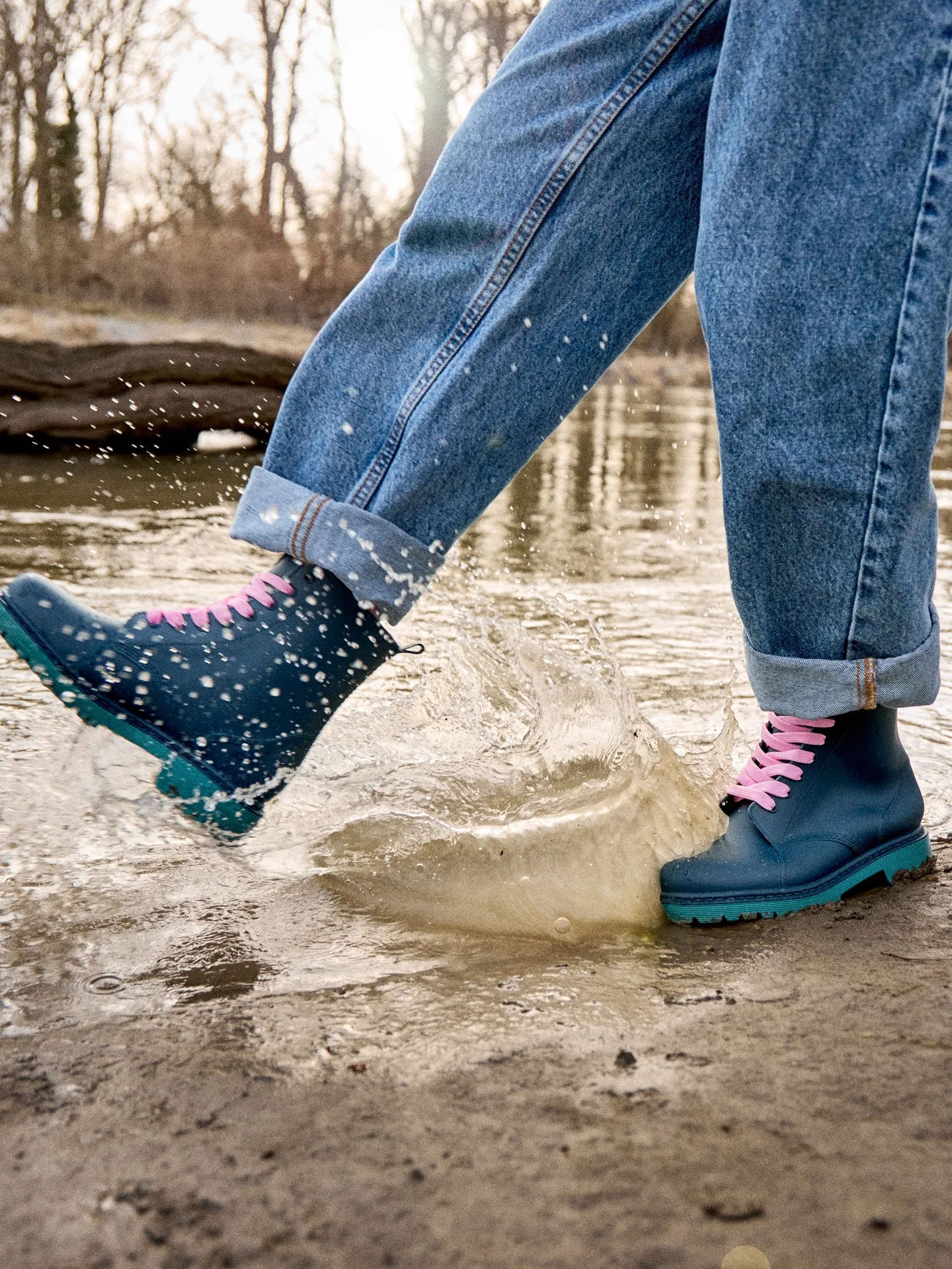 Smaragdblaue Regenstiefel für Frauen - Image 7