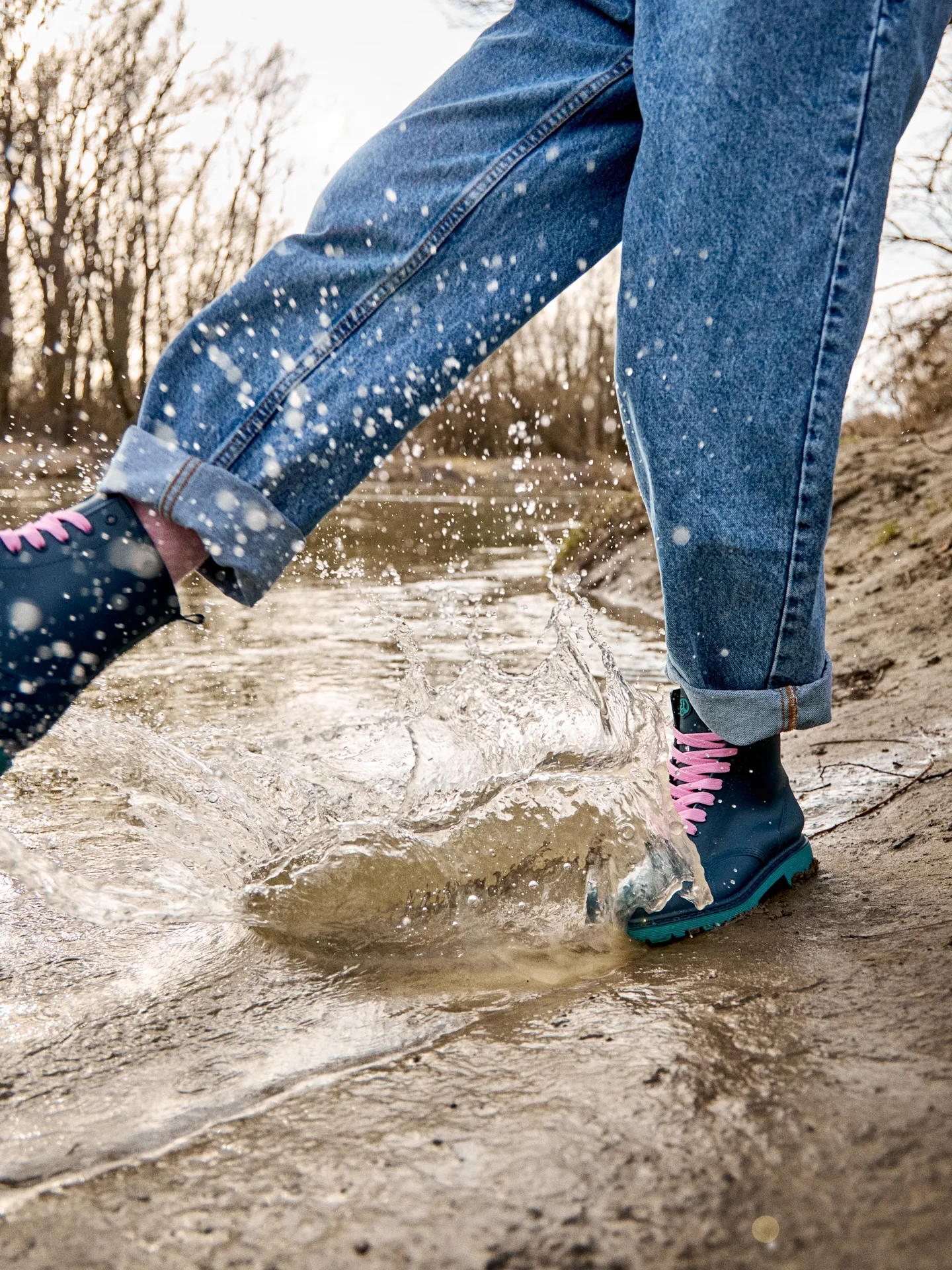 Smaragdblaue Regenstiefel für Frauen - Image 8