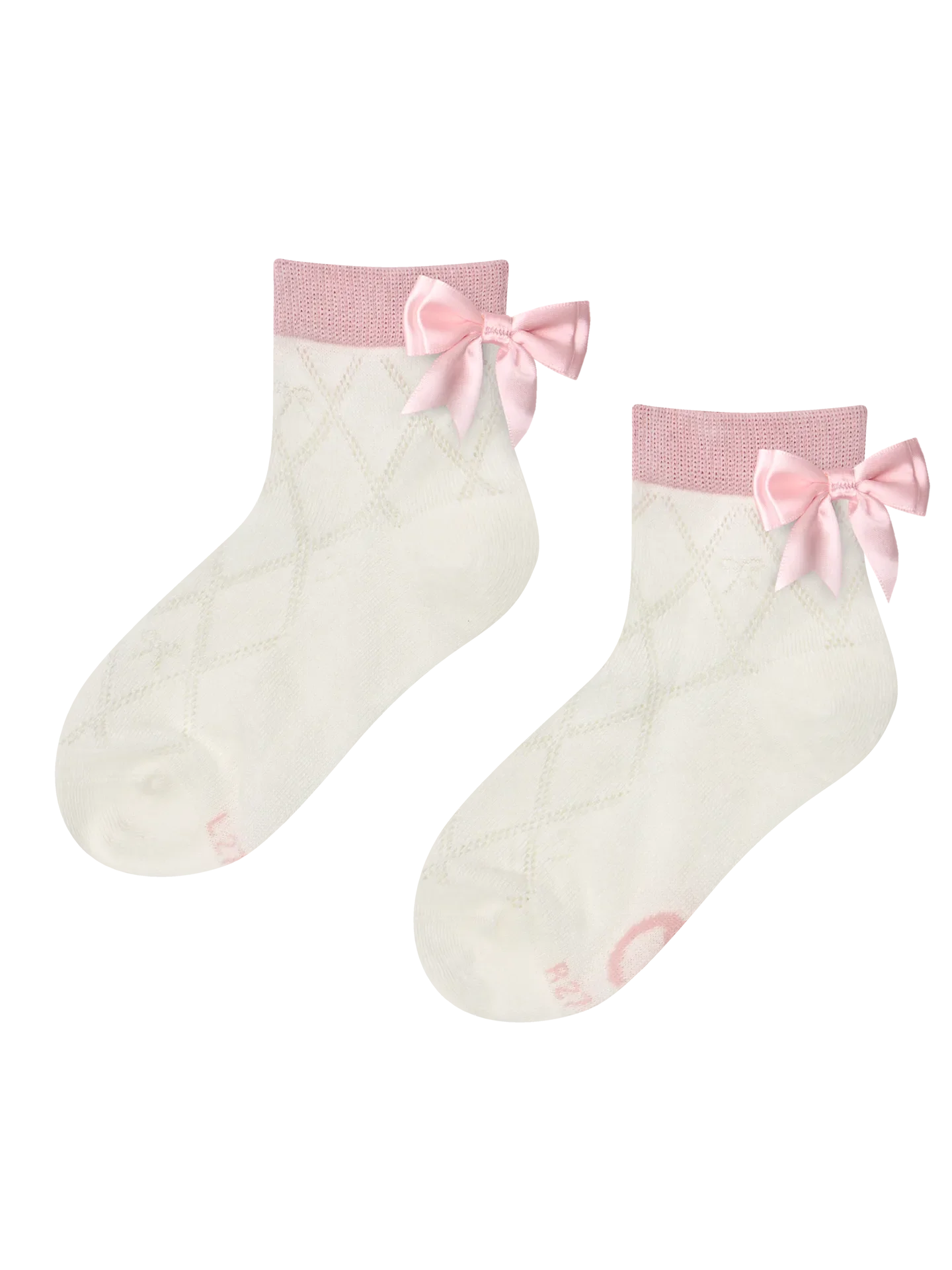 Cutecore-Socken für Mädchen Rosa Schleife