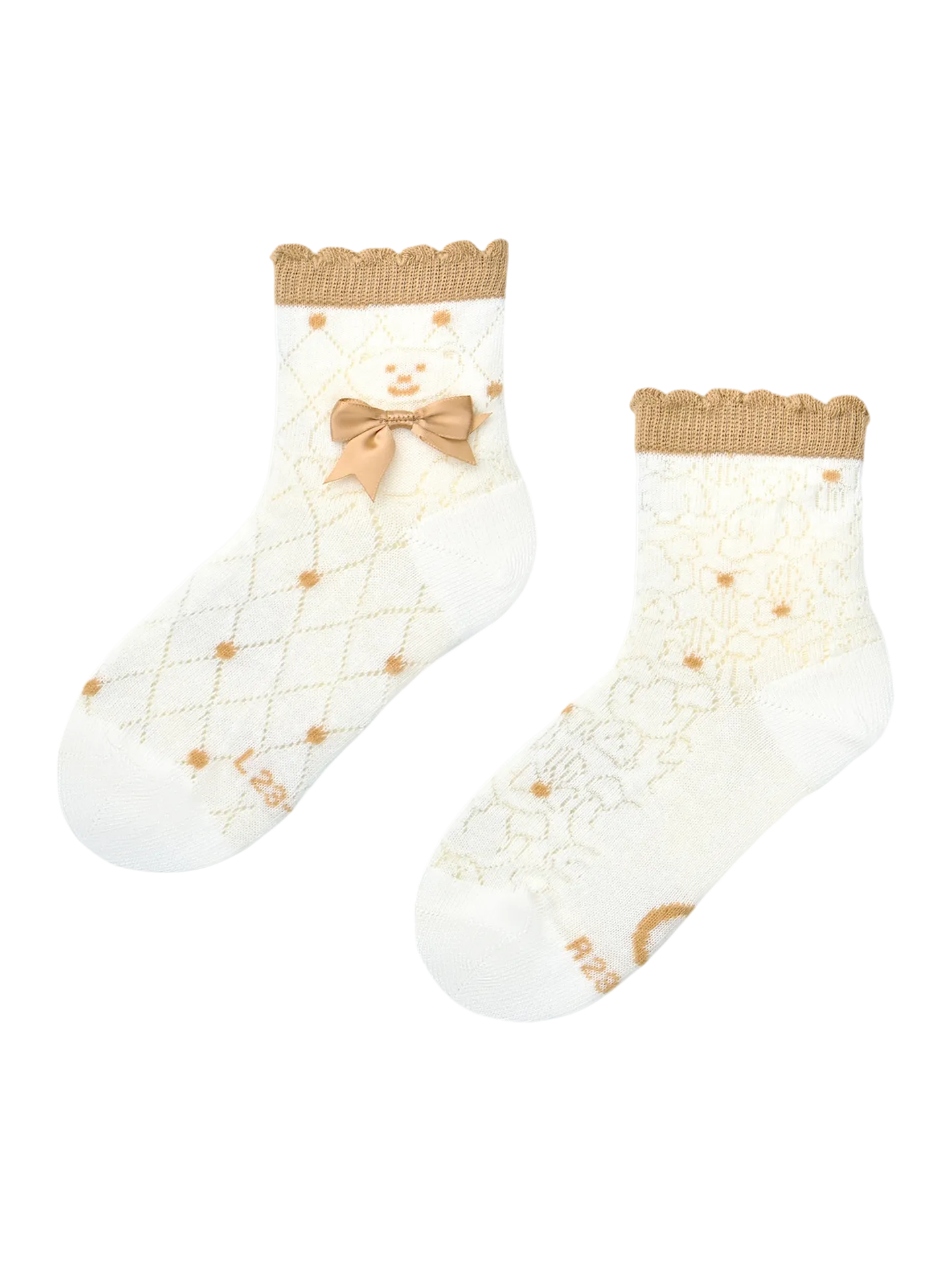 Cutecore-Socken für Mädchen Teddy mit Schleife