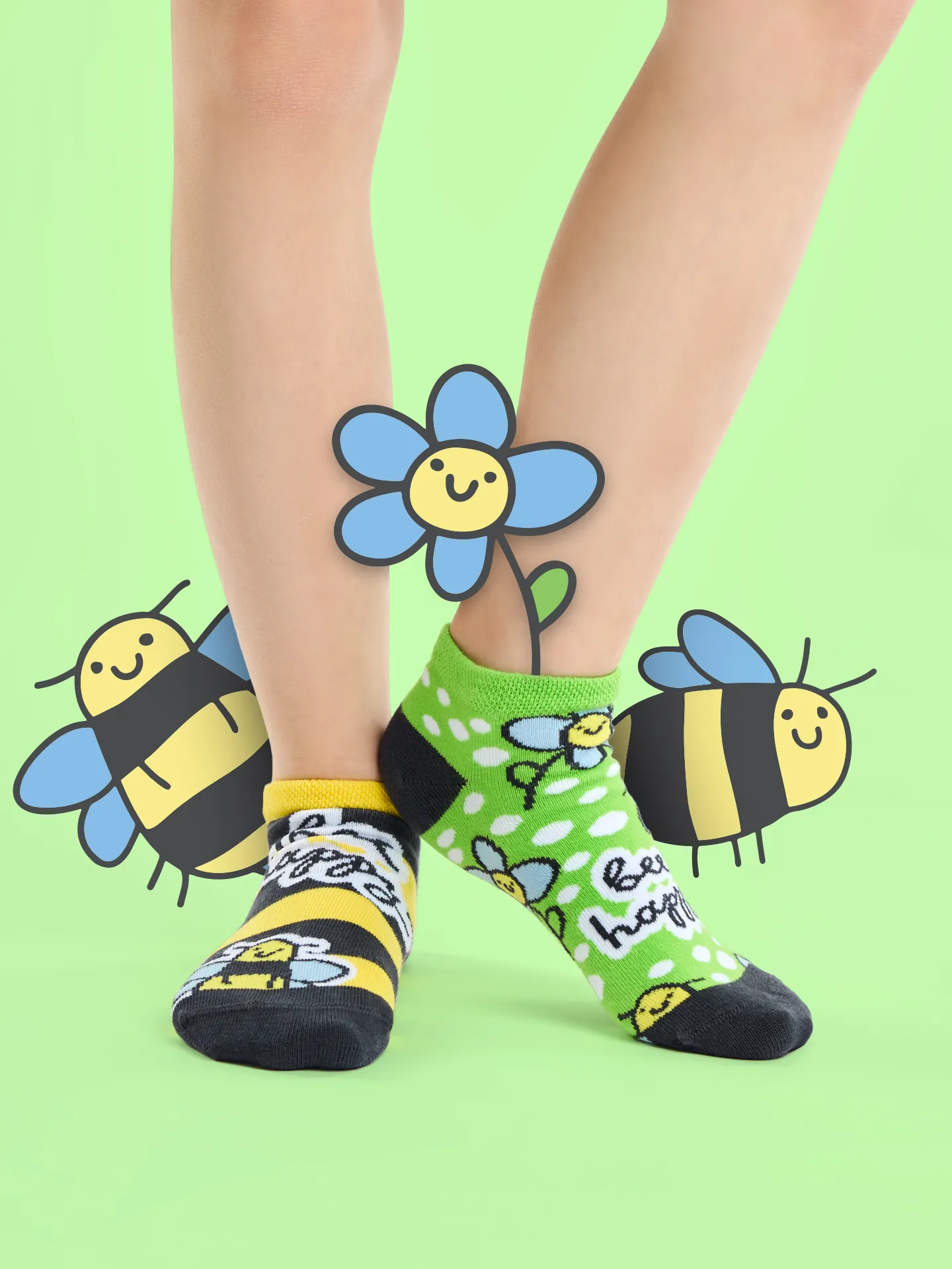Lustige Knöchelsocken für Kinder Bienen - Image 4